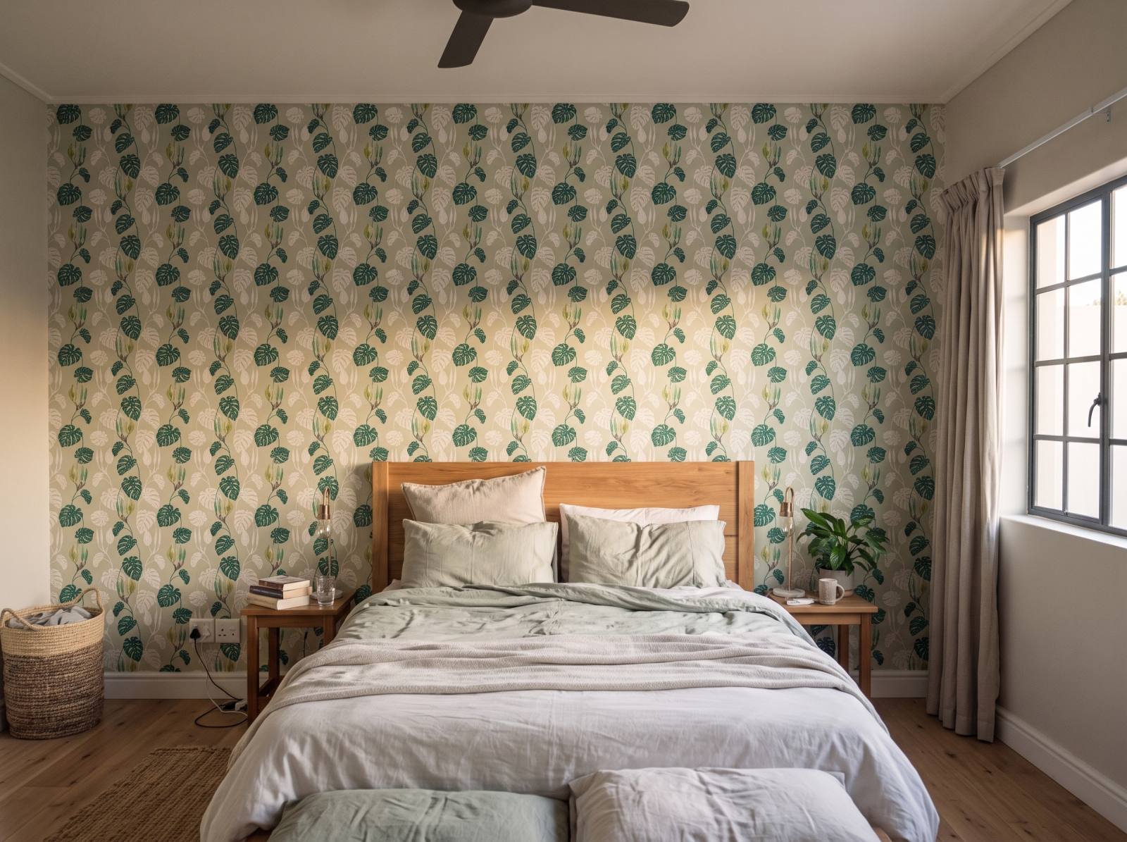 Flowering Ghosts Designer Wallpaper 3 Wallpaper and Wall Murals South Africa Flowering Ghosts Designer Wallpaper shown in a bedroom