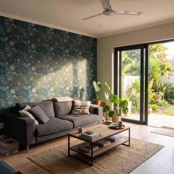 Ashra Damask Ray Wallpaper