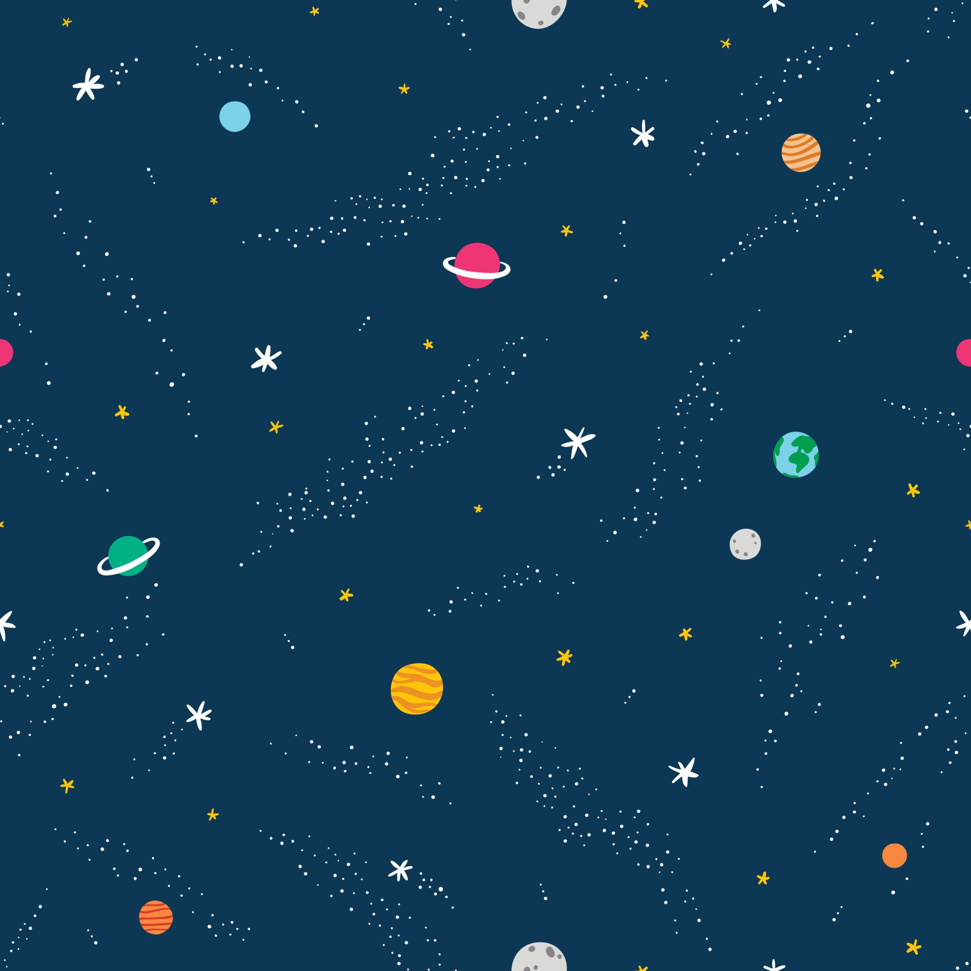 Scattered Galaxy Wallpaper 2 Wallpaper and Wall Murals South Africa Scattered Galaxy Wallpaper, planets and stars in navy wallpaper - WallpaperOnline