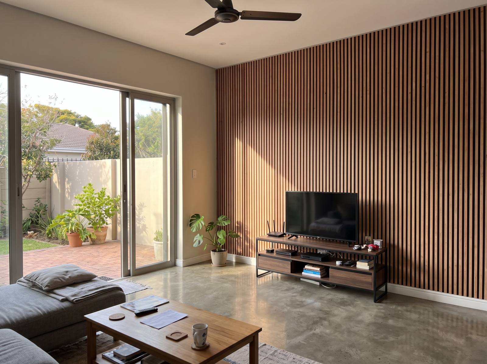 Mural Vertical Timber 1 Wallpaper and Wall Murals South Africa Mural Vertical Timber shown in a living room