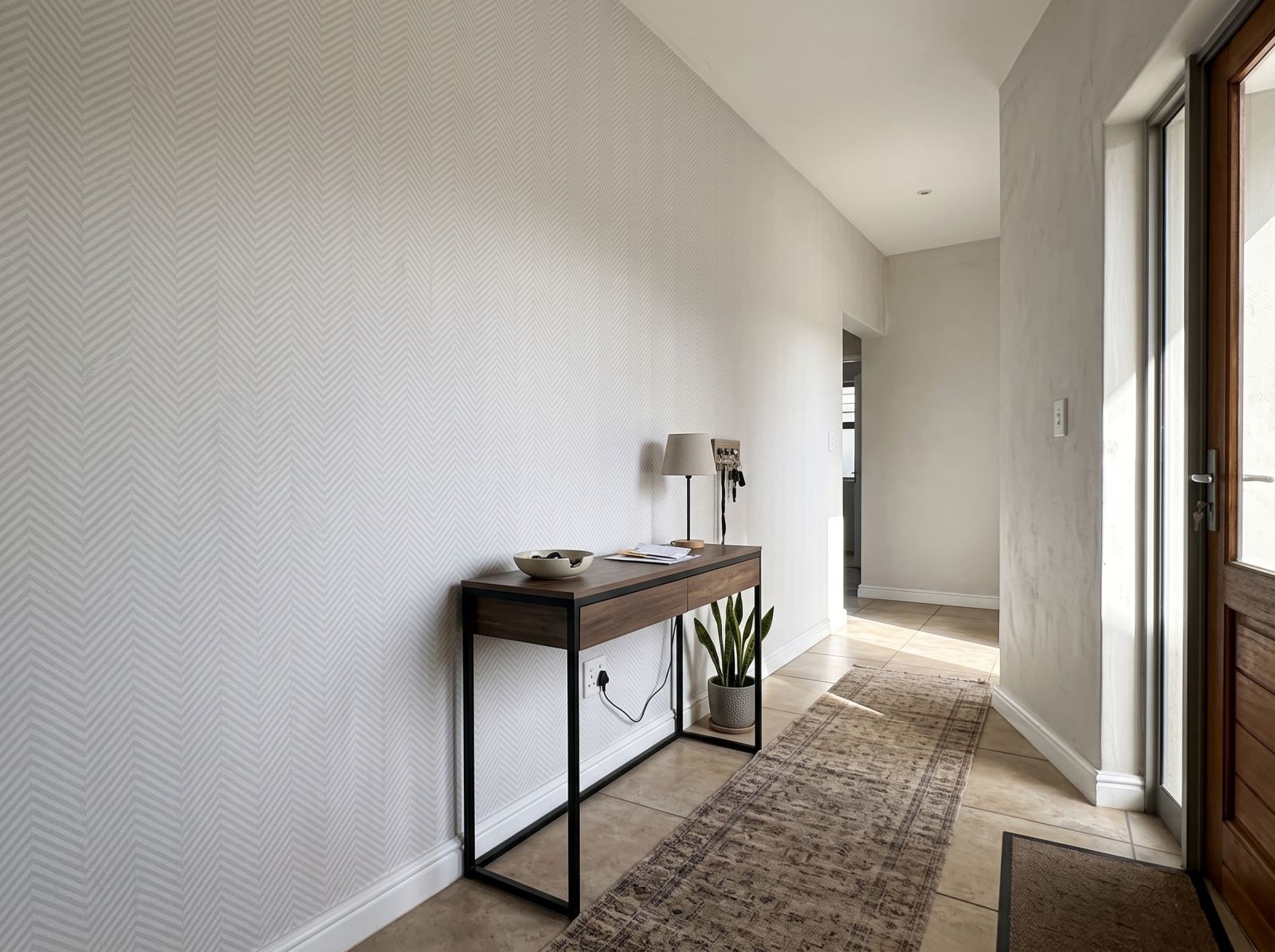 Convex Wallpaper 1 Wallpaper and Wall Murals South Africa Convex Wallpaper shown in a hallway