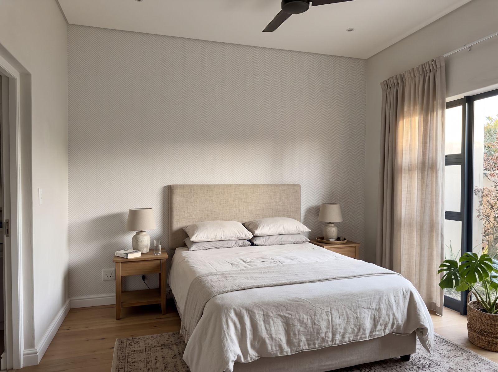 Convex Wallpaper 3 Wallpaper and Wall Murals South Africa Convex Wallpaper shown in a bedroom