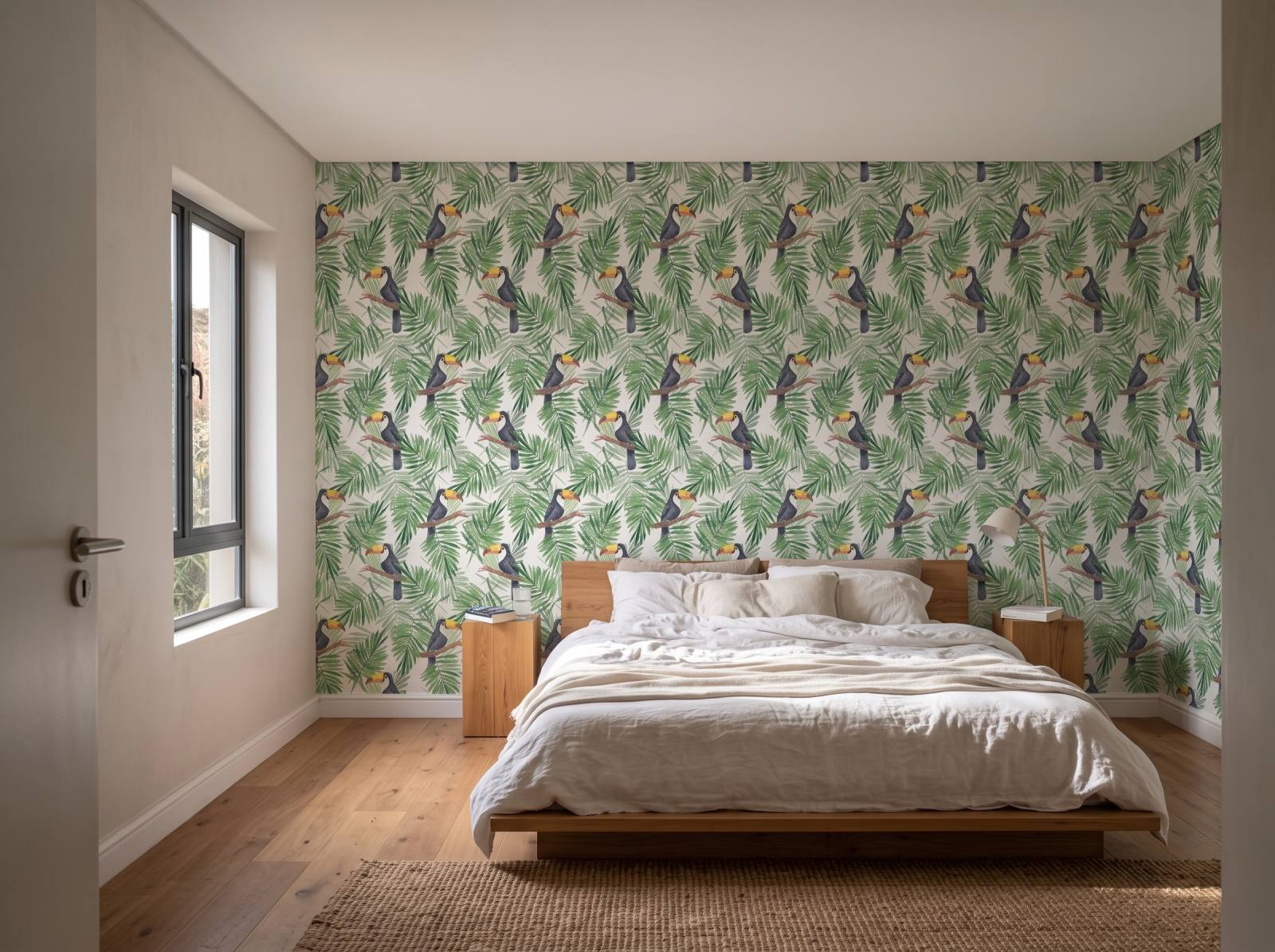 One Toucan Wallpaper 3 Wallpaper and Wall Murals South Africa One Toucan Wallpaper shown in a bedroom