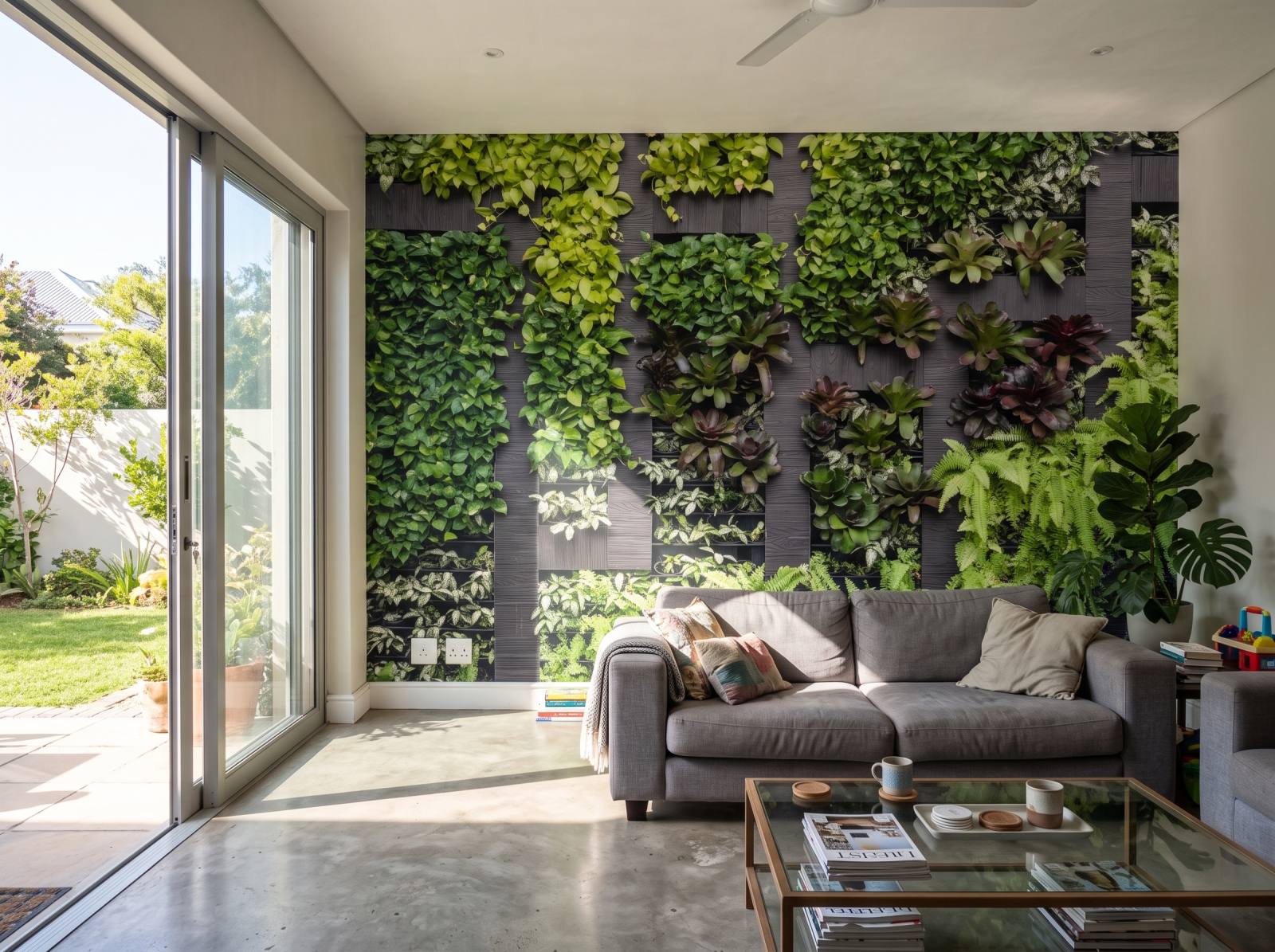 Mural Plant Maze 1 Wallpaper and Wall Murals South Africa Mural Plant Maze shown in a living room