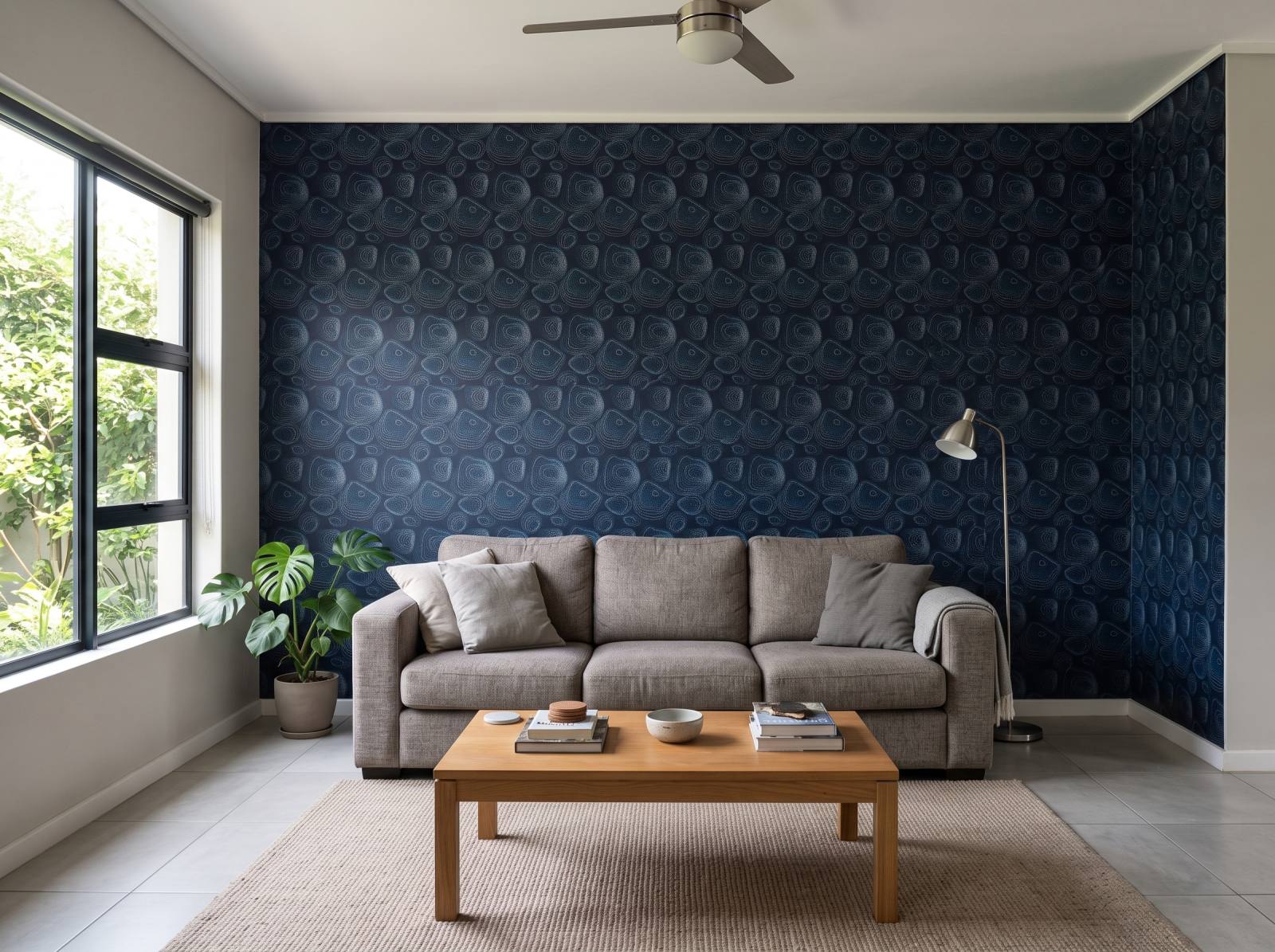 Tonograph Wallpaper 1 Wallpaper and Wall Murals South Africa Tonograph Wallpaper shown in a living room