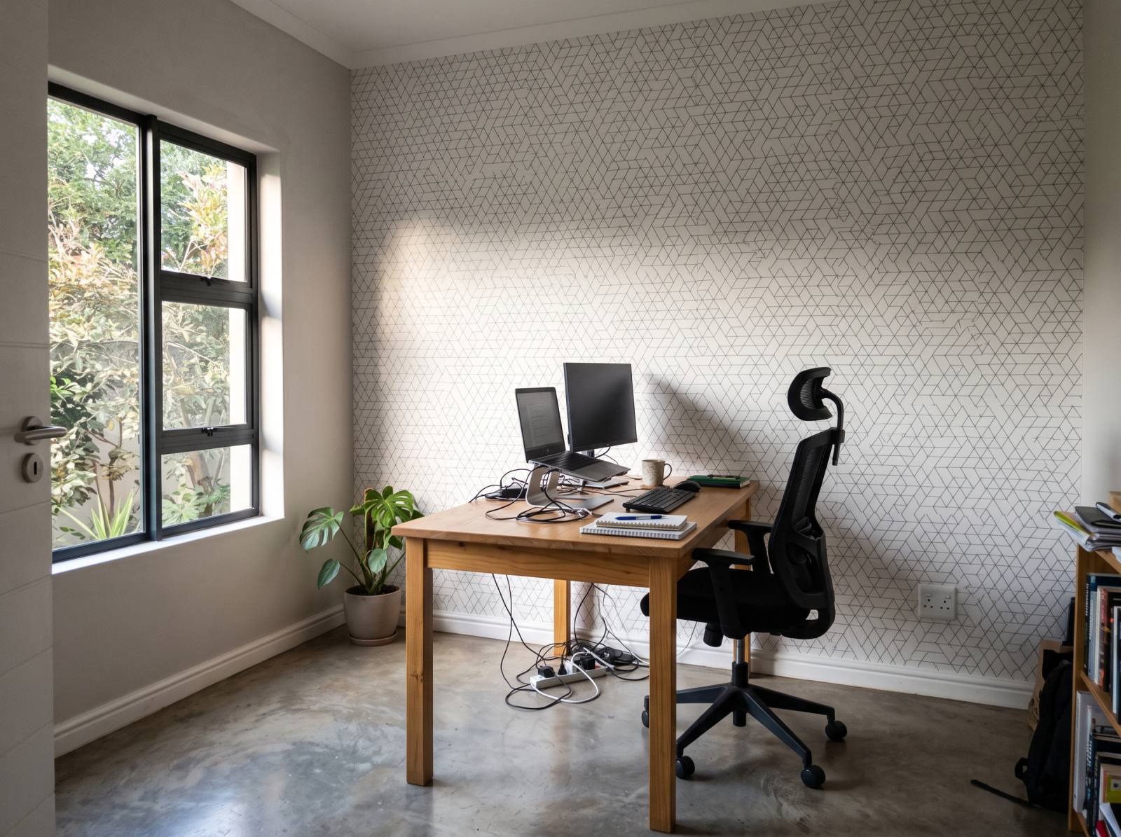 Pythagoras Wallpaper 1 Wallpaper and Wall Murals South Africa Pythagoras Wallpaper shown in a home office