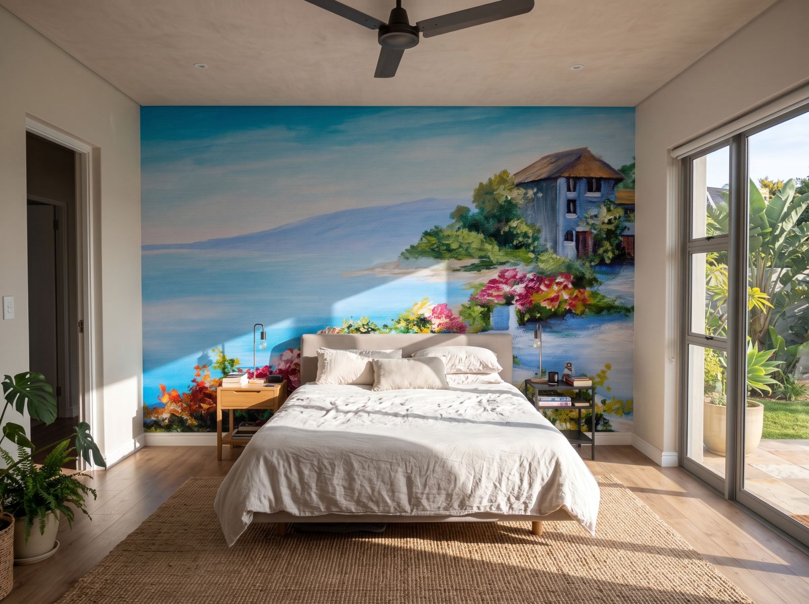 Mural Oil Paint Village 3 Wallpaper and Wall Murals South Africa Mural Oil Paint Village shown in a bedroom