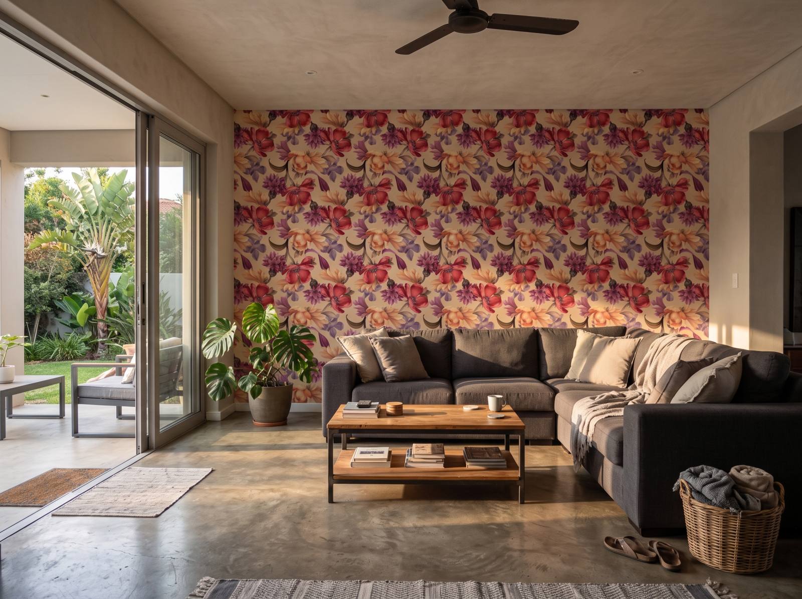 Roque Wallpaper 1 Wallpaper and Wall Murals South Africa Roque Wallpaper shown in a living room