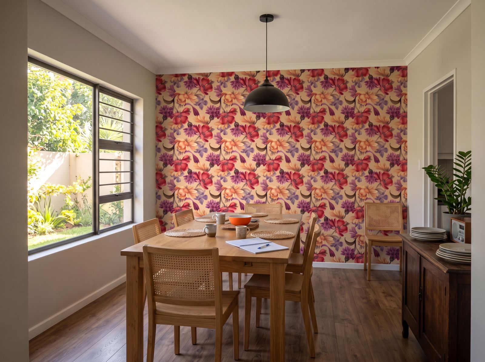 Roque Wallpaper 3 Wallpaper and Wall Murals South Africa Roque Wallpaper shown in a dining room
