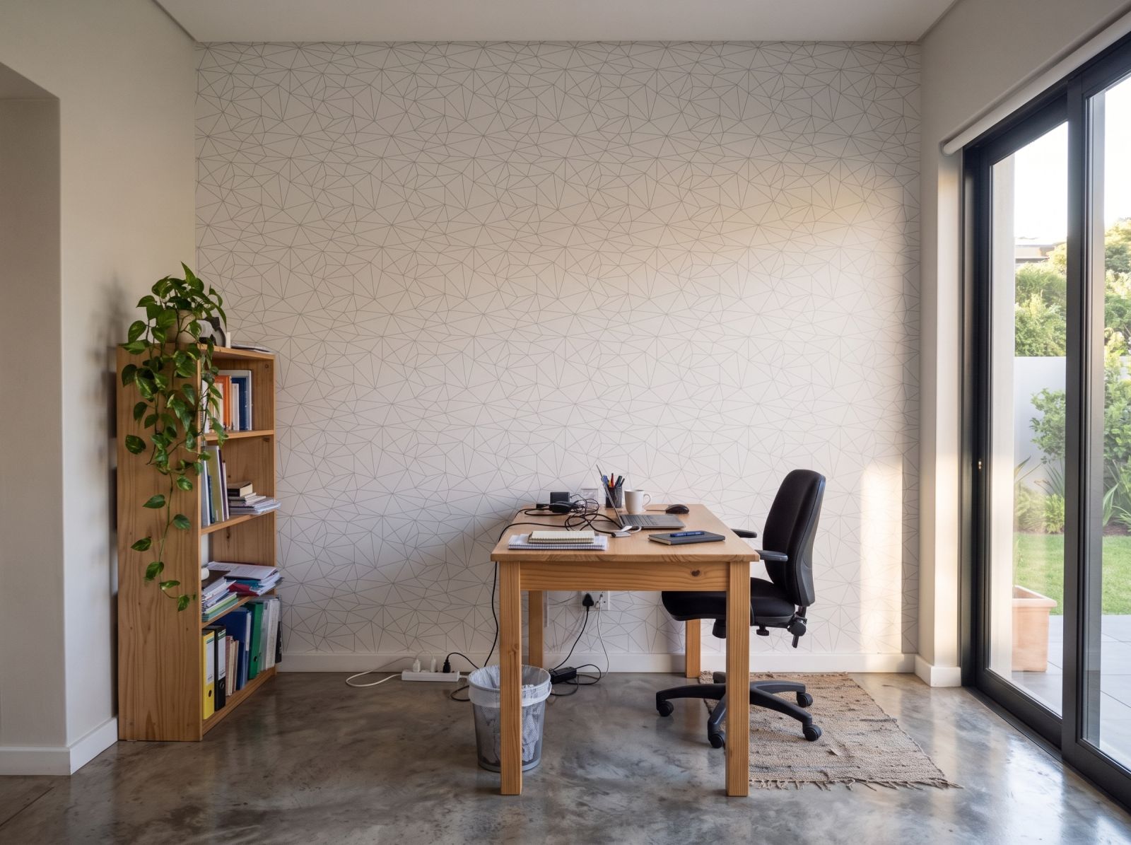 Fracture Pearl Wallpaper 3 Wallpaper and Wall Murals South Africa Fracture Pearl Wallpaper shown in a home office