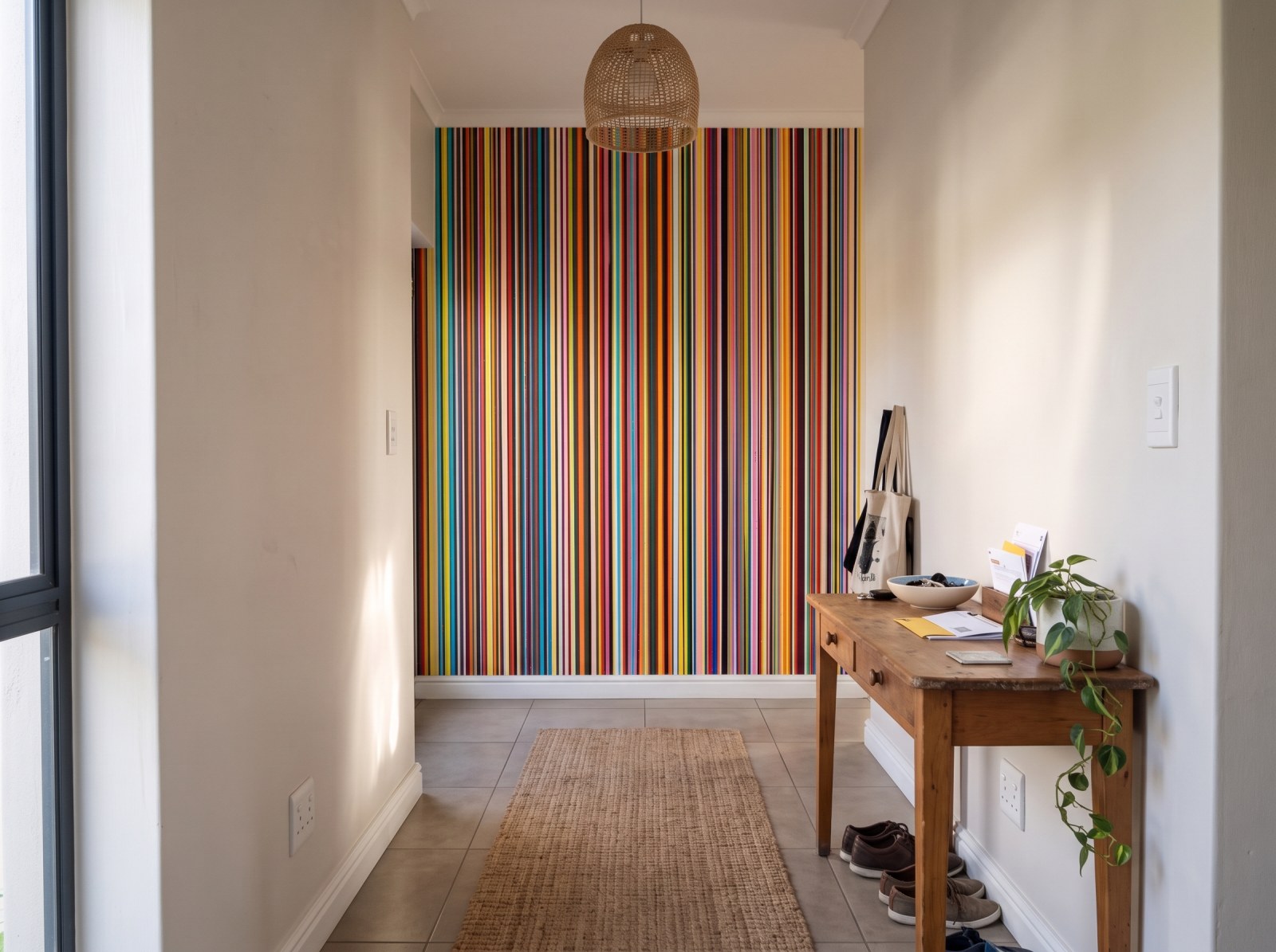Mural Modern Thin Stripes 3 Wallpaper and Wall Murals South Africa Mural Modern Thin Stripes shown in a hallway