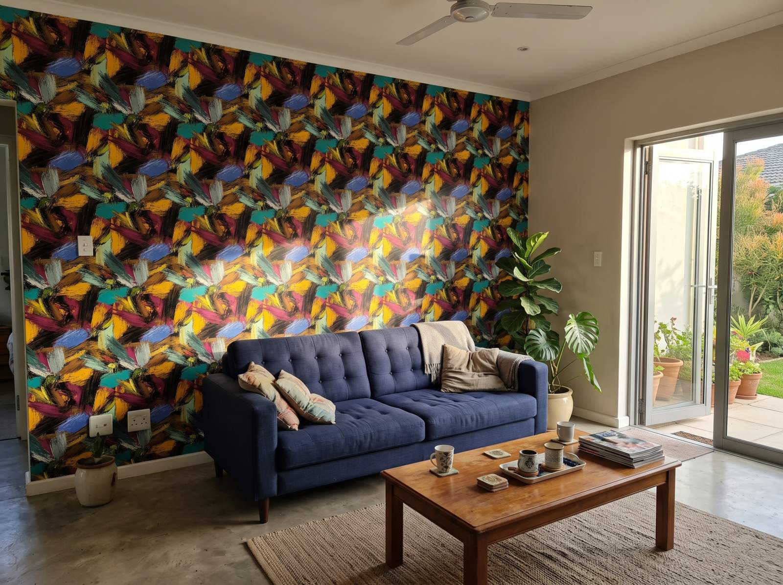 Enloquecido Wallpaper 1 Wallpaper and Wall Murals South Africa Enloquecido Wallpaper shown in a living room