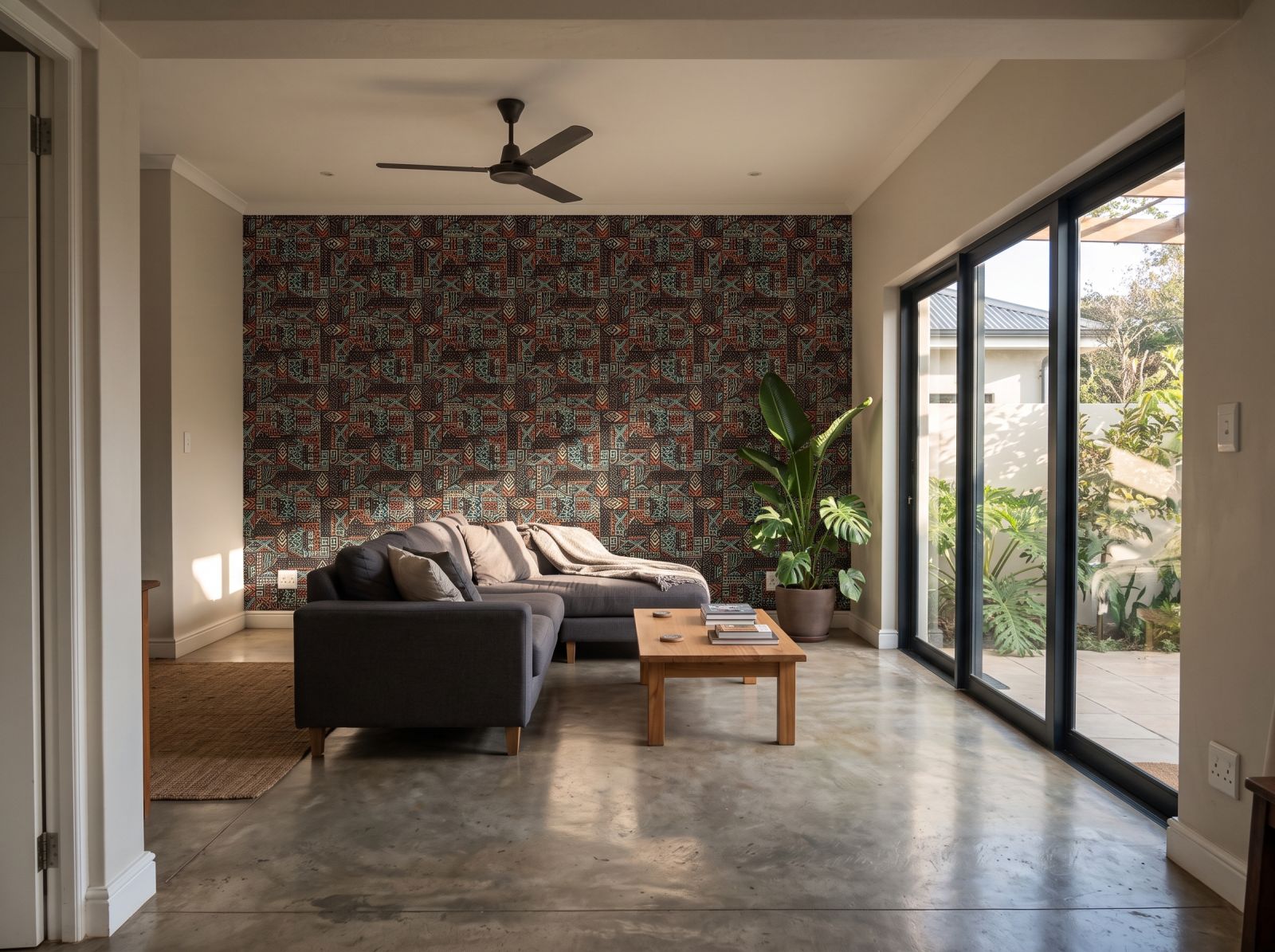 Numonti Wallpaper 1 Wallpaper and Wall Murals South Africa Numonti Wallpaper shown in a living room