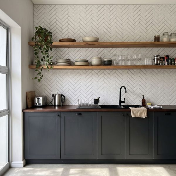 Herringbone Tile Wallpaper