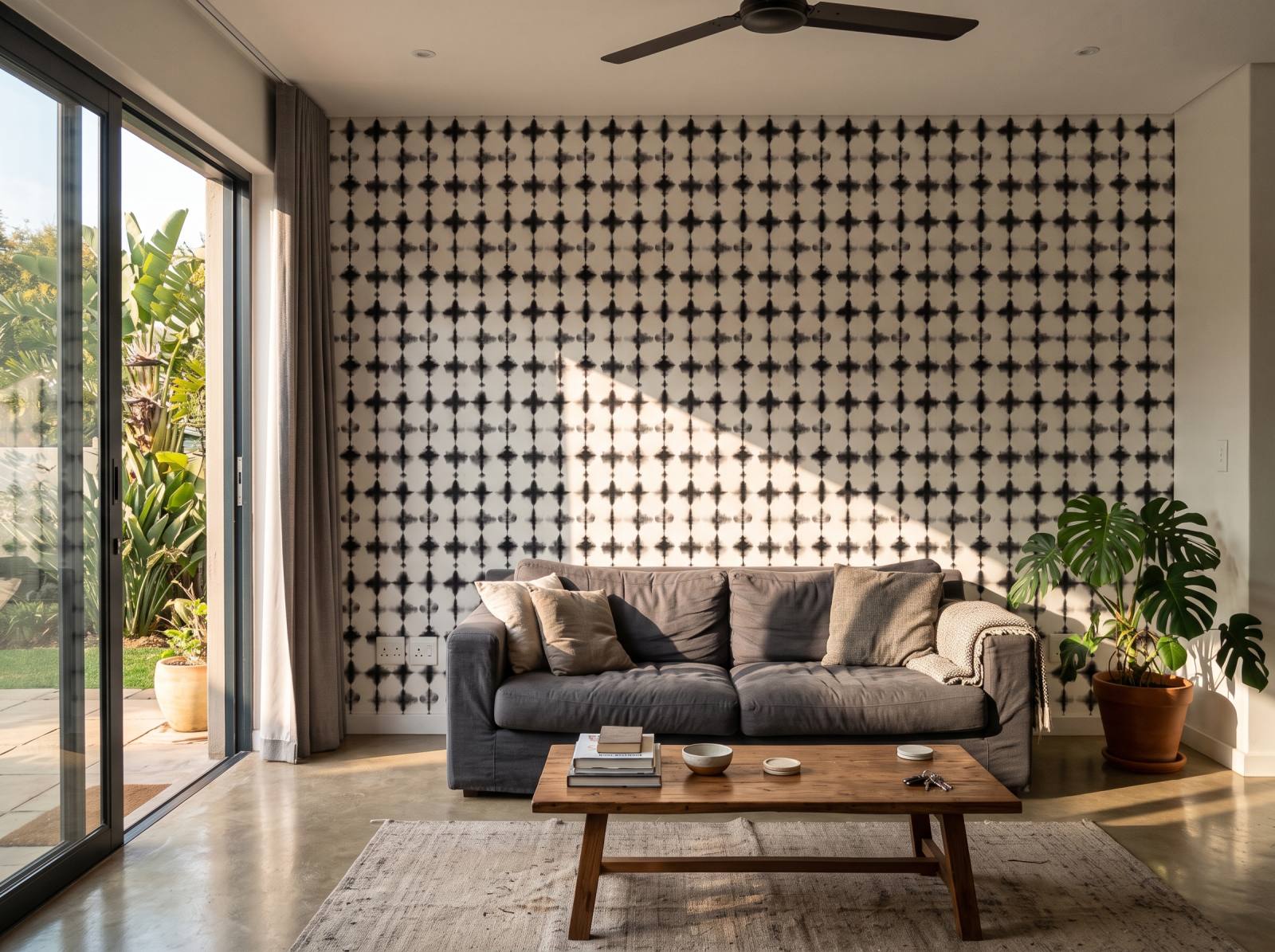 Ucci Ink Wallpaper 1 Wallpaper and Wall Murals South Africa Ucci Ink Wallpaper shown in a living room