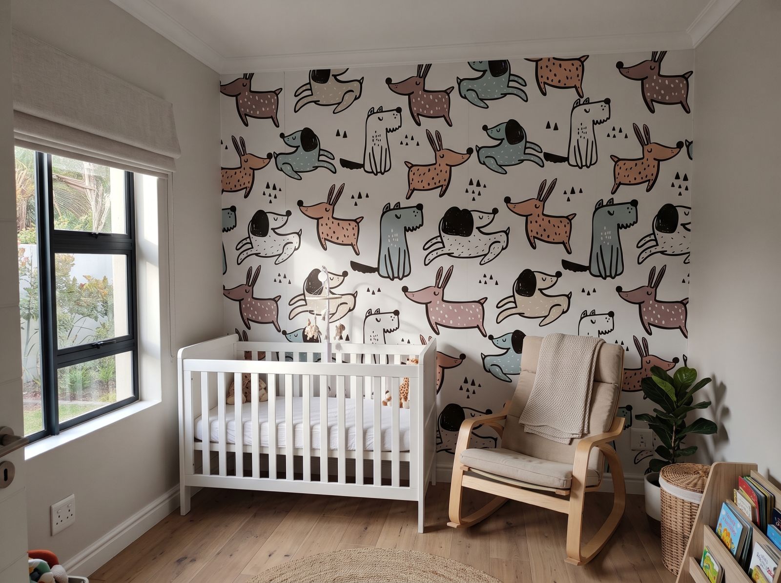 Mural Pupper 1 Wallpaper and Wall Murals South Africa Mural Pupper shown in a nursery