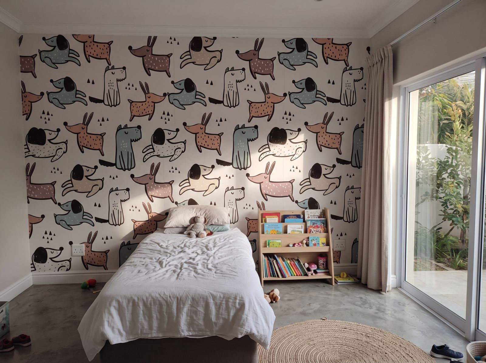 Mural Pupper 3 Wallpaper and Wall Murals South Africa Mural Pupper shown in a bedroom