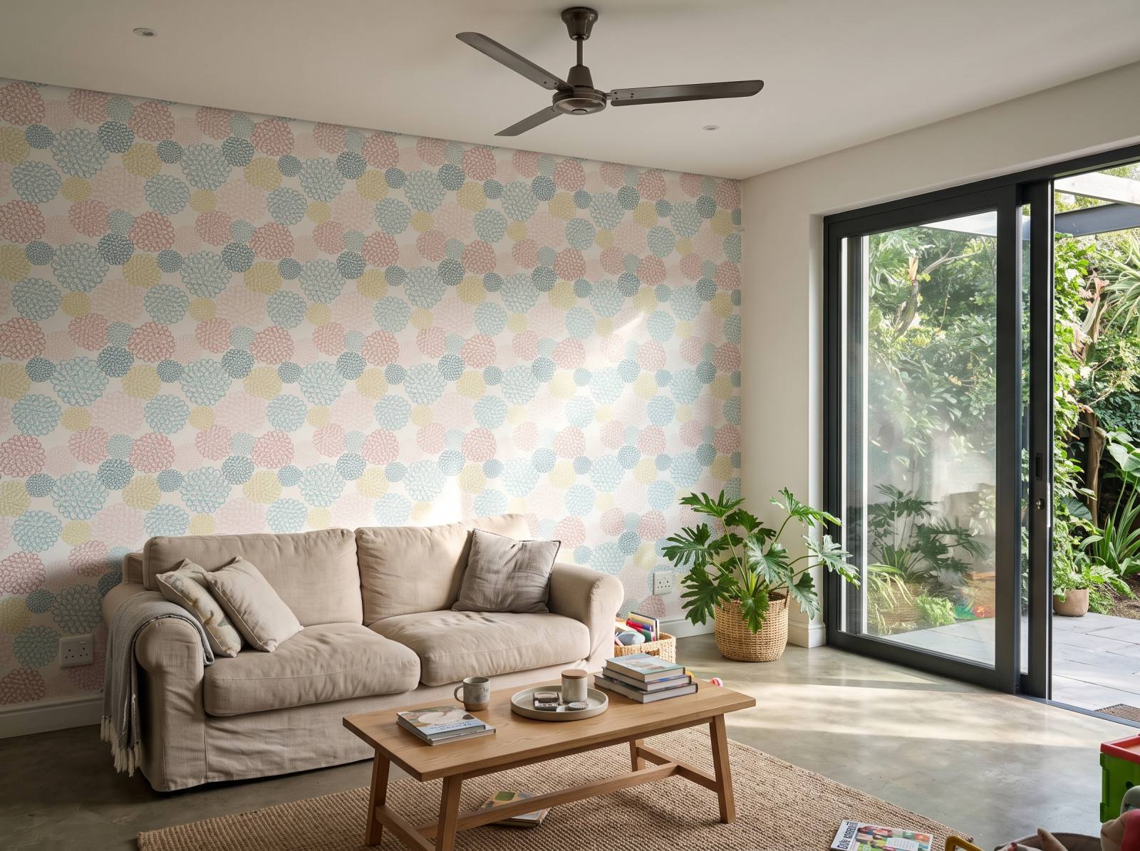 Dawdle Wallpaper 1 Wallpaper and Wall Murals South Africa Dawdle Wallpaper shown in a living room