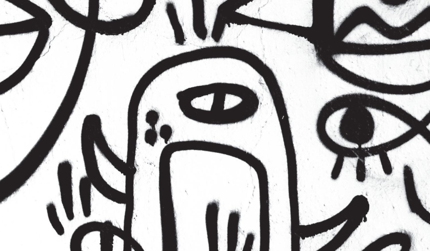 Mural Doodle Visage 4 Wallpaper and Wall Murals South Africa Mural Doodle Visage close-up showing texture and colour