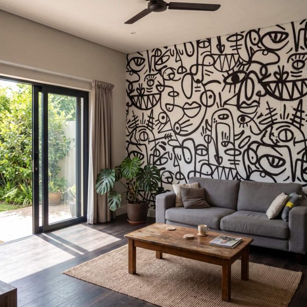 Mural Doodle Visage