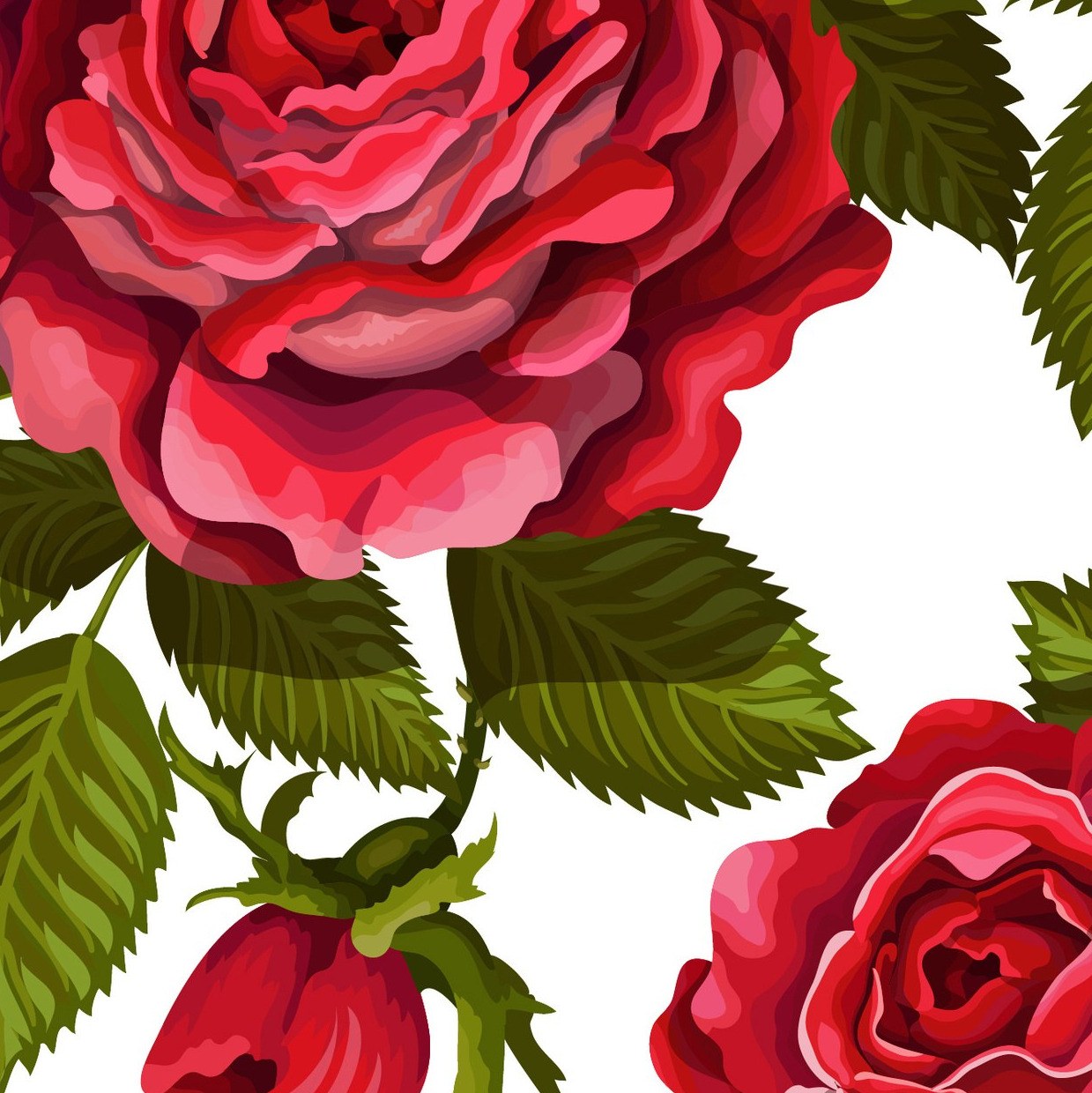 Traditional Roses Wallpaper 4 Wallpaper and Wall Murals South Africa Traditional Roses Wallpaper close-up showing texture and colour