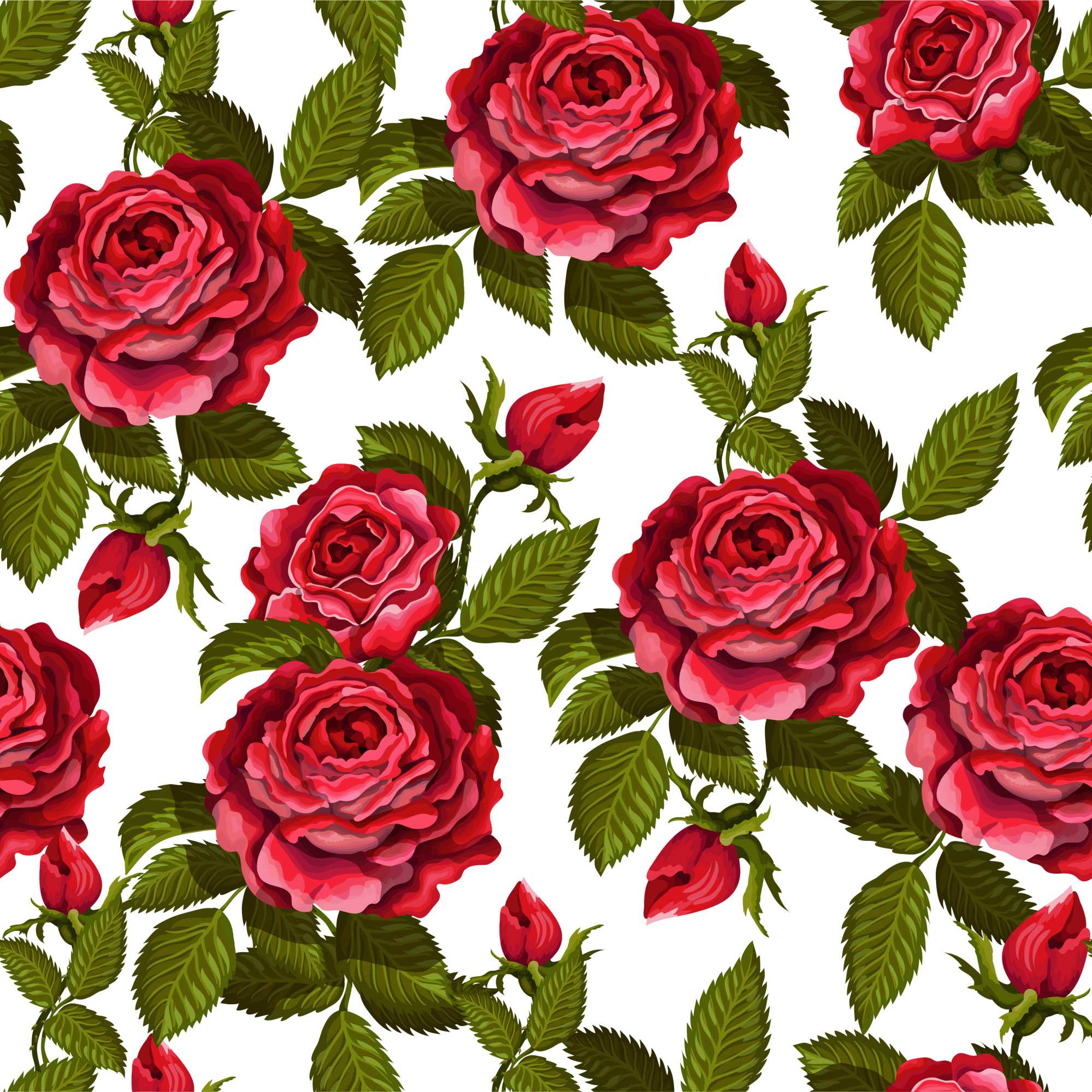 Traditional Roses Wallpaper 2 Wallpaper and Wall Murals South Africa Traditional Roses, red roses in red, green and white wallpaper - WallpaperOnline