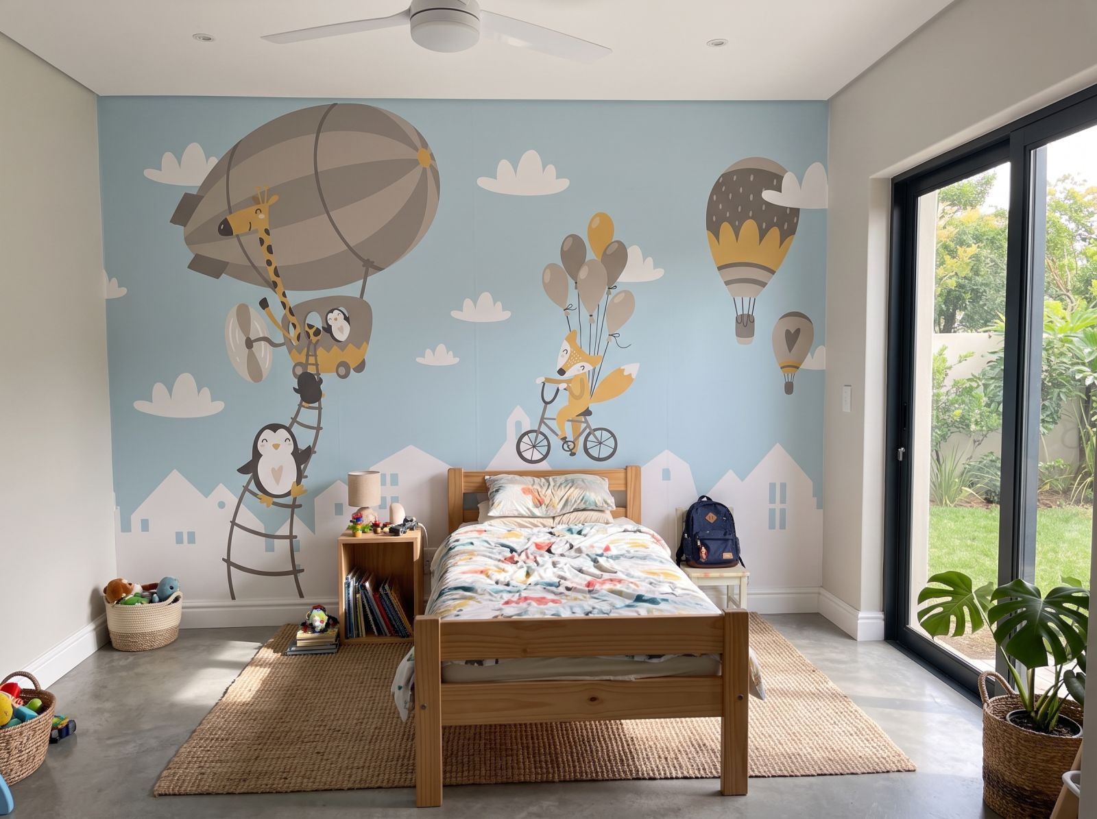 Mural Flying High 3 Wallpaper and Wall Murals South Africa Mural Flying High shown in a bedroom