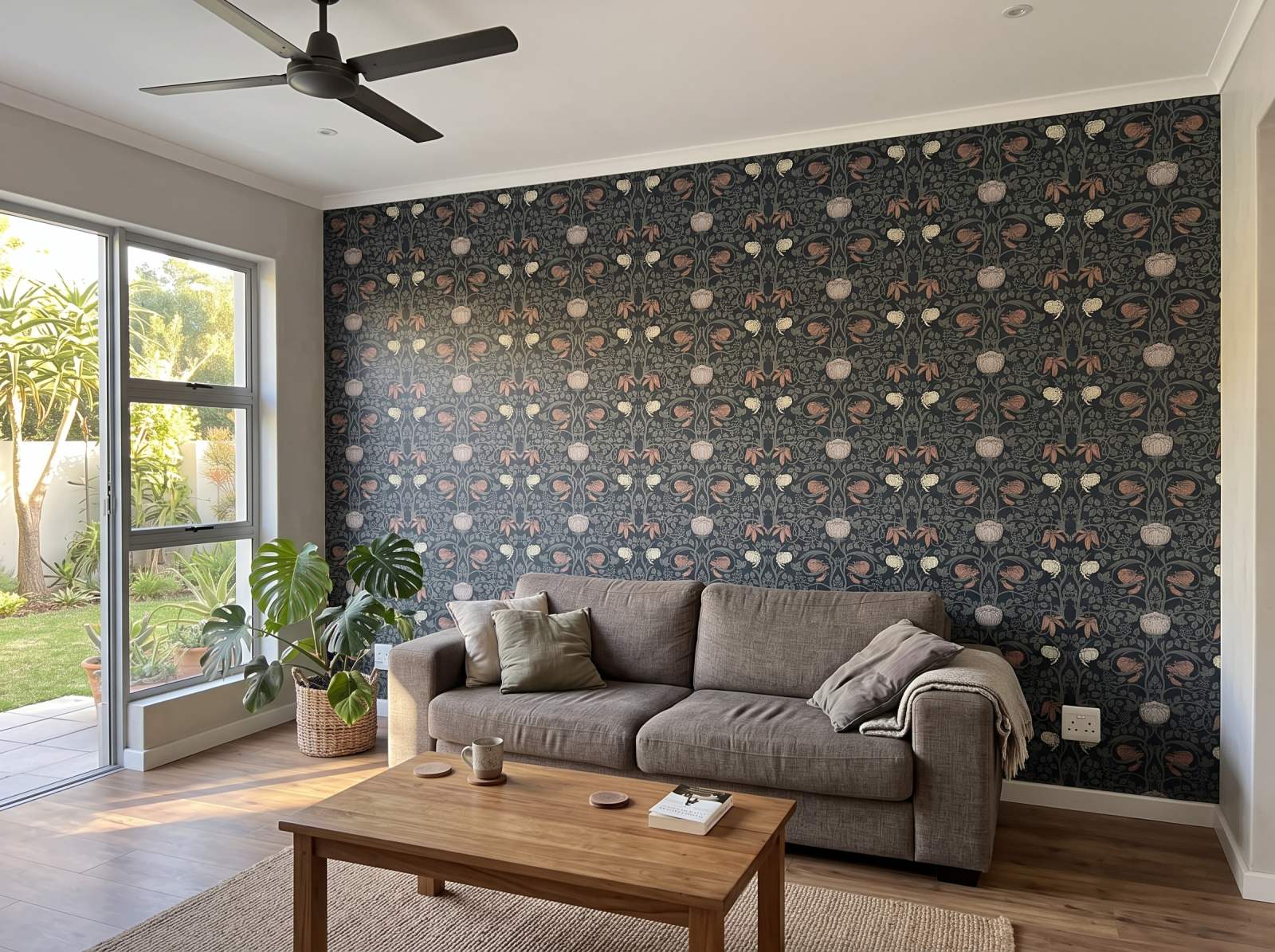 Royal Regalia Dark Wallpaper 3 Wallpaper and Wall Murals South Africa Royal Regalia Dark Wallpaper shown in a living room