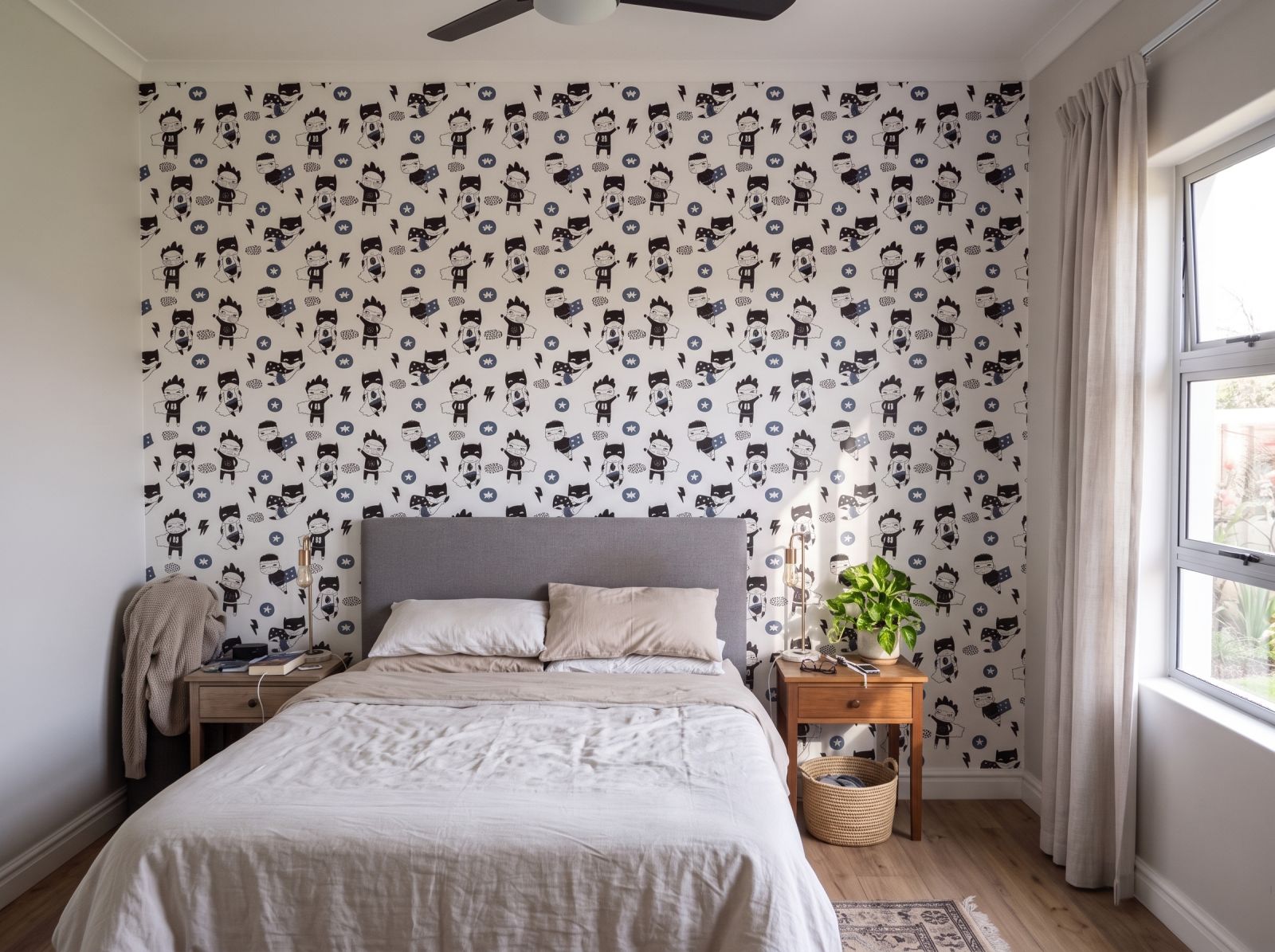 Super Hero Wallpaper 3 Wallpaper and Wall Murals South Africa Super Hero Wallpaper shown in a bedroom