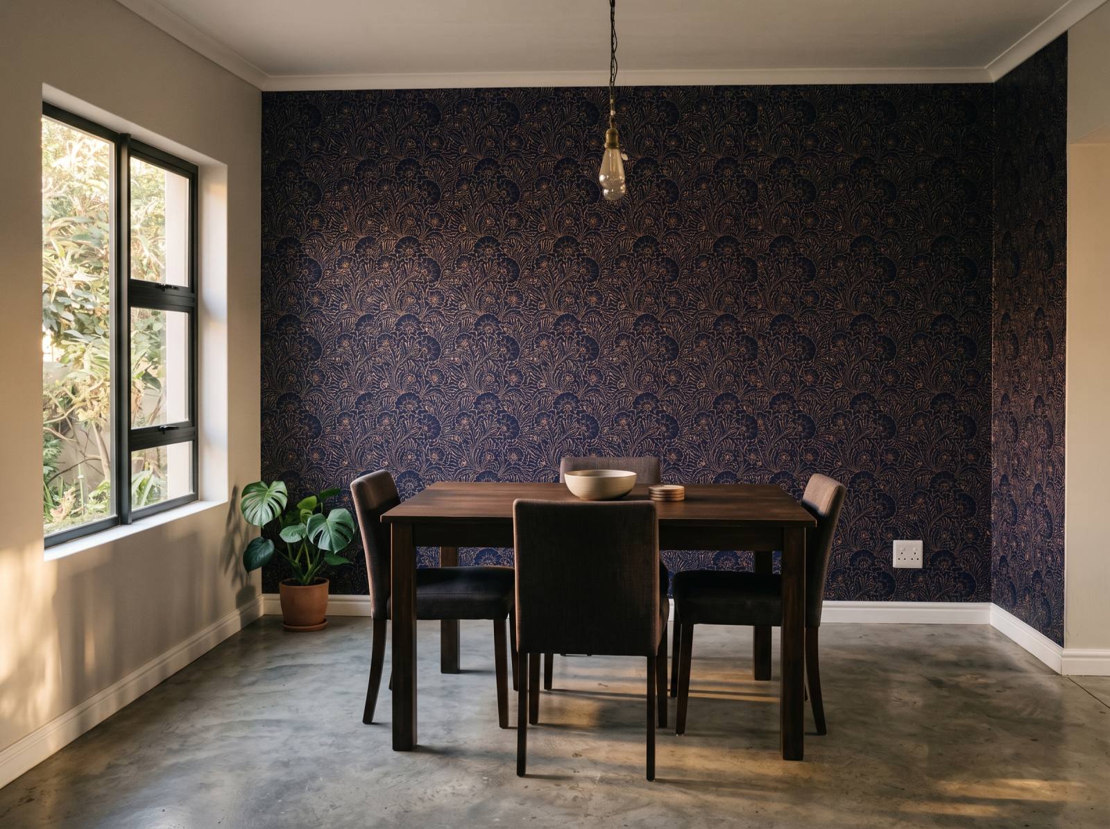 Cierne Wallpaper 1 Wallpaper and Wall Murals South Africa Cierne Wallpaper shown in a dining room