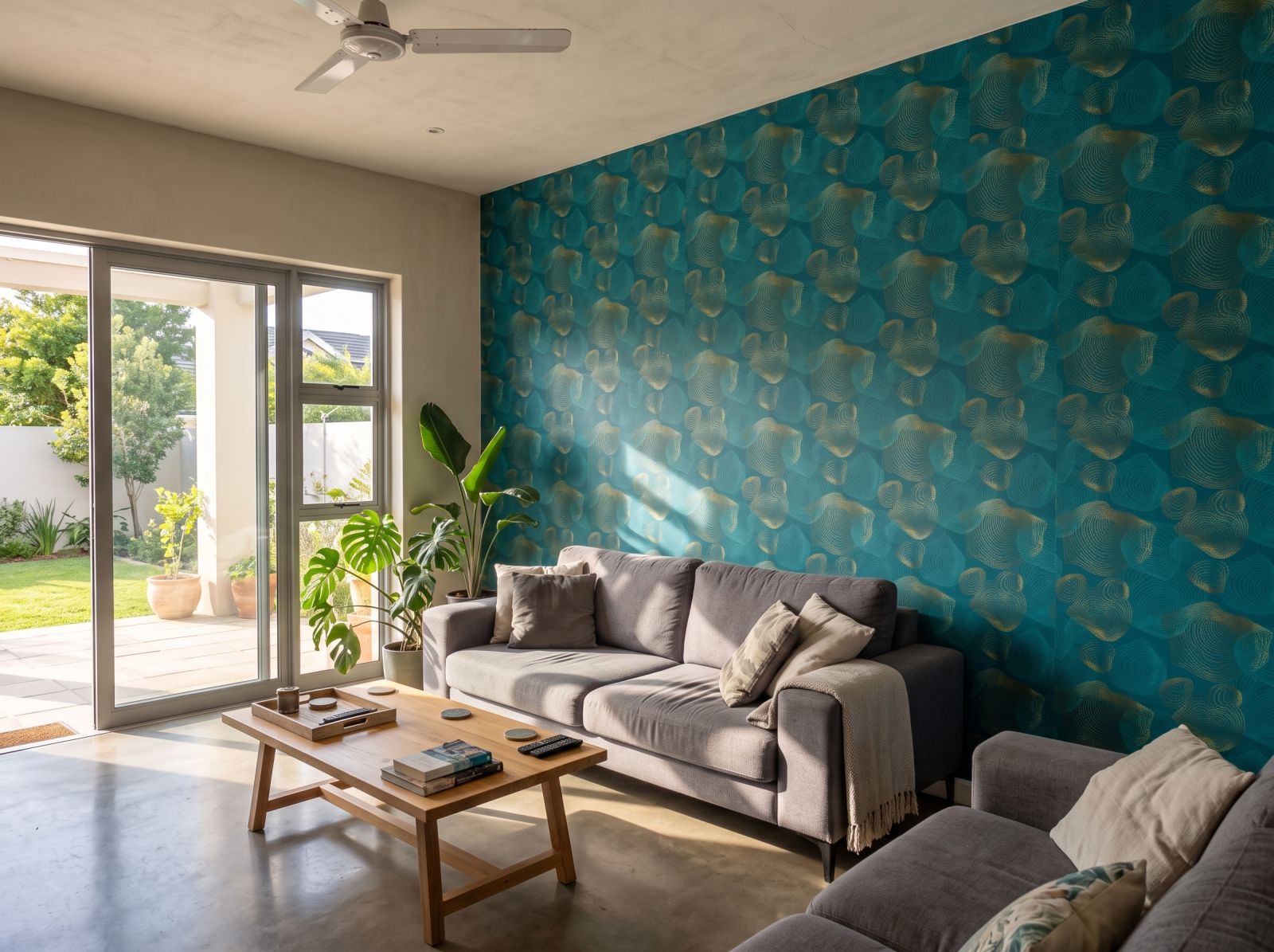 Spirograph Wallpaper 1 Wallpaper and Wall Murals South Africa Spirograph Wallpaper shown in a living room