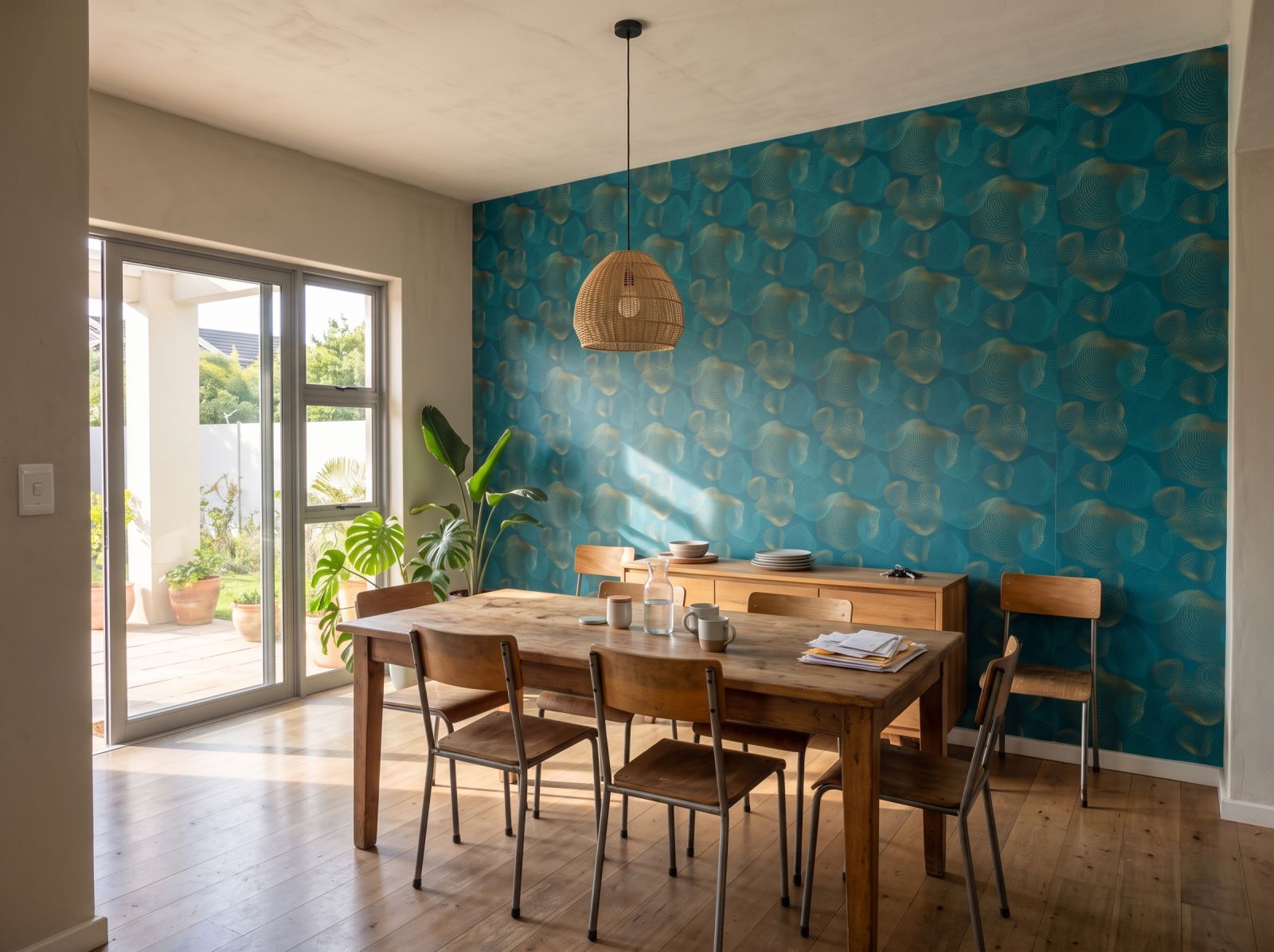 Spirograph Wallpaper 3 Wallpaper and Wall Murals South Africa Spirograph Wallpaper shown in a dining room