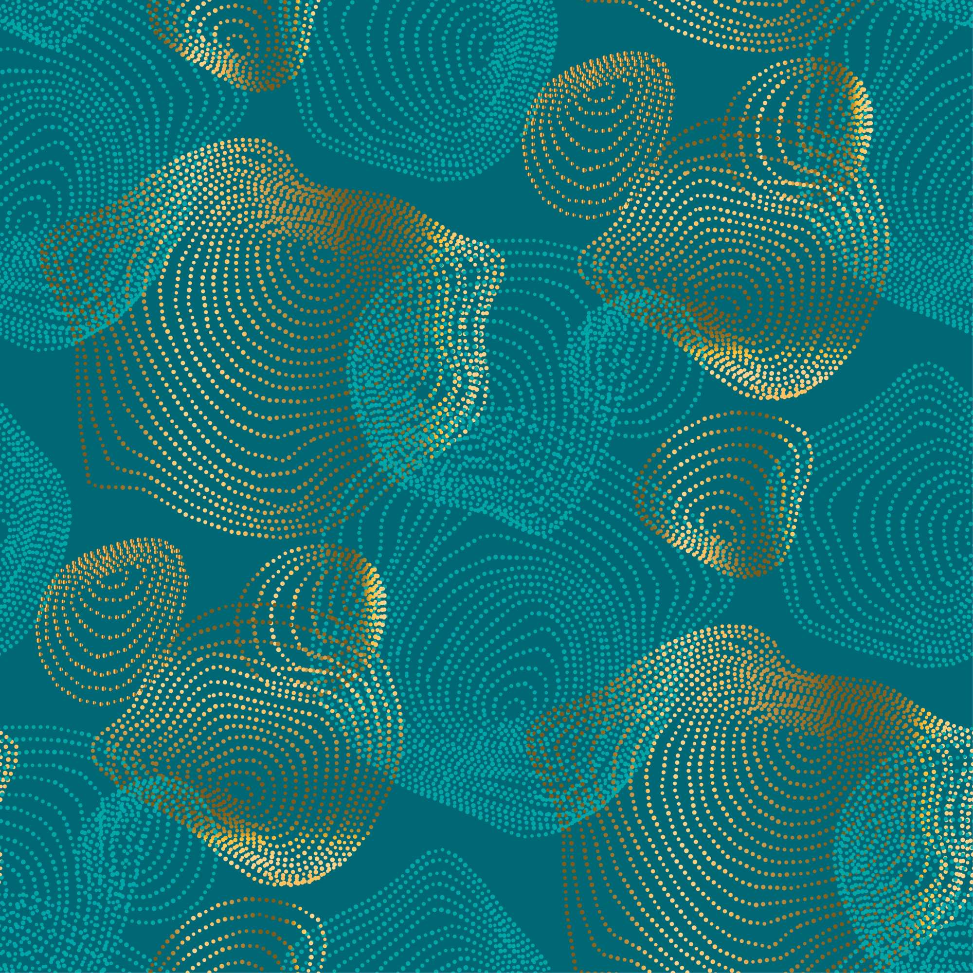 Spirograph Wallpaper 2 Wallpaper and Wall Murals South Africa Spirograph Wallpaper, spiral dotwork in teal and gold wallpaper - WallpaperOnline