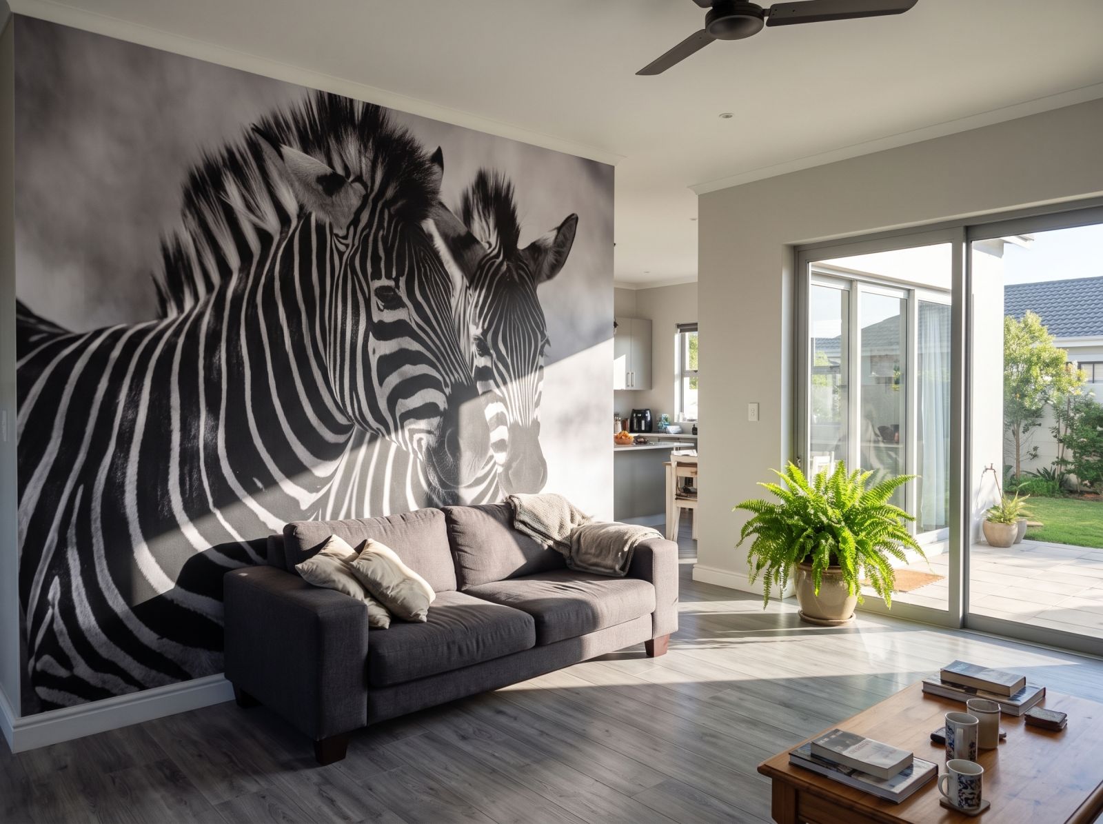 Mural United Stripes 1 Wallpaper and Wall Murals South Africa Mural United Stripes shown in a living room