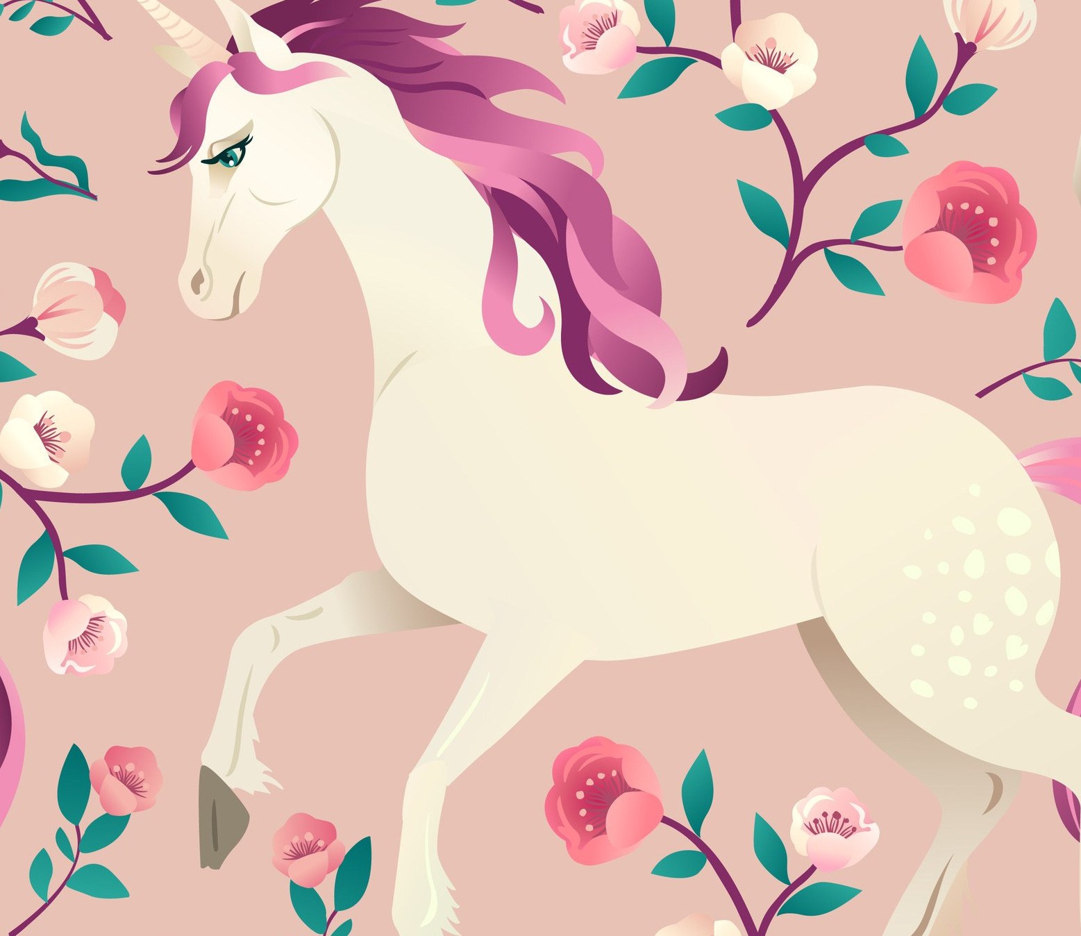 Unicorn Rose in Pink Wallpaper 4 Wallpaper and Wall Murals South Africa Unicorn Rose in Pink Wallpaper close-up showing texture and colour