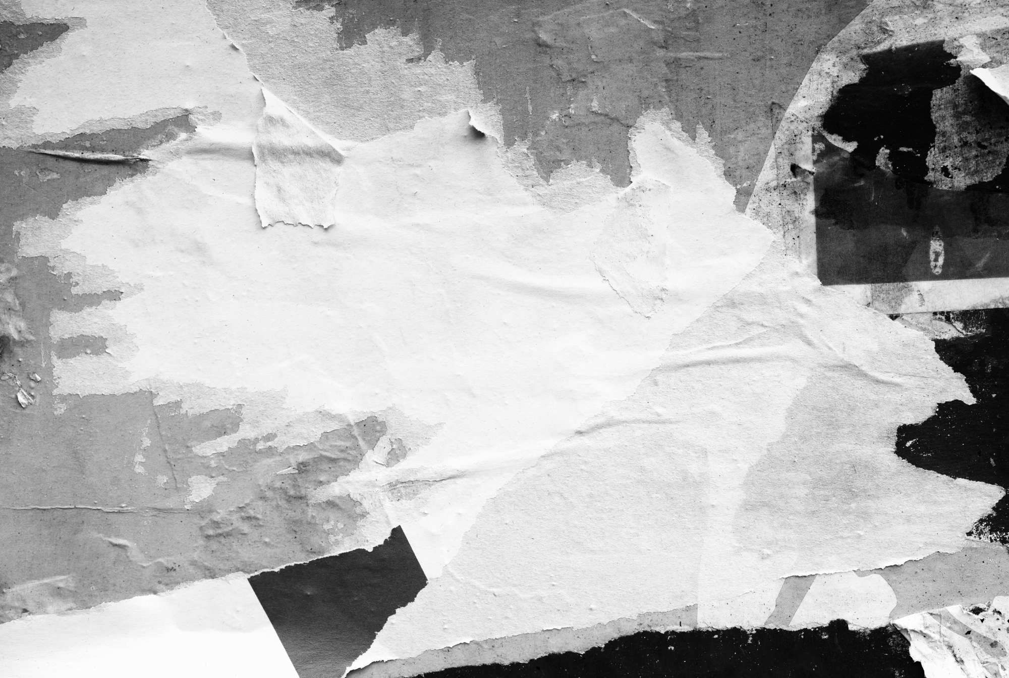 Mural Torn with Time 2 Wallpaper and Wall Murals South Africa Torn with Time, torn paper texture in white, grey and black mural - WallpaperOnline