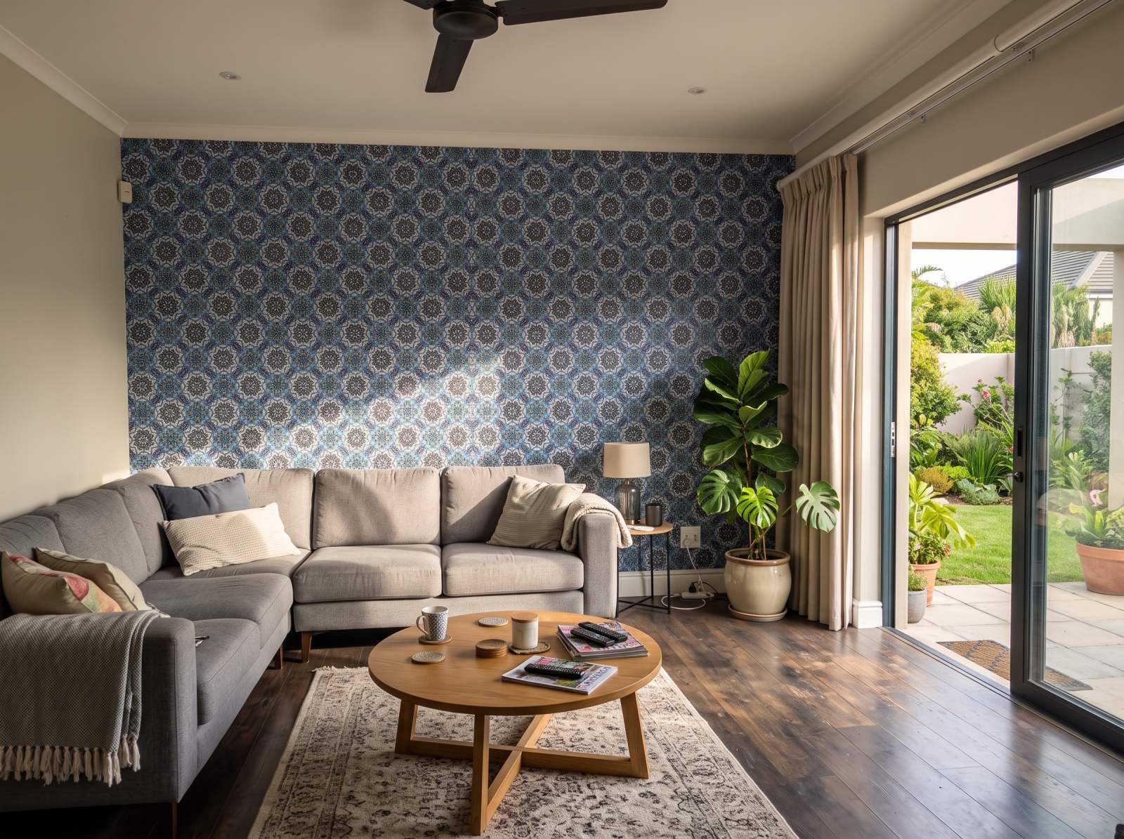 Dilettante Wallpaper 1 Wallpaper and Wall Murals South Africa Dilettante Wallpaper shown in a living room