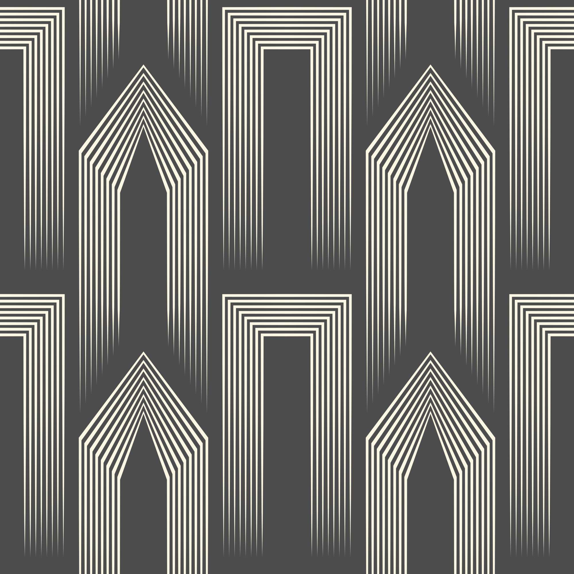 Cities Wallpaper 2 Wallpaper and Wall Murals South Africa Cities Wallpaper, art deco arches in charcoal and cream wallpaper - WallpaperOnline