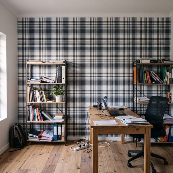 Sambuca Plaid Wallpaper