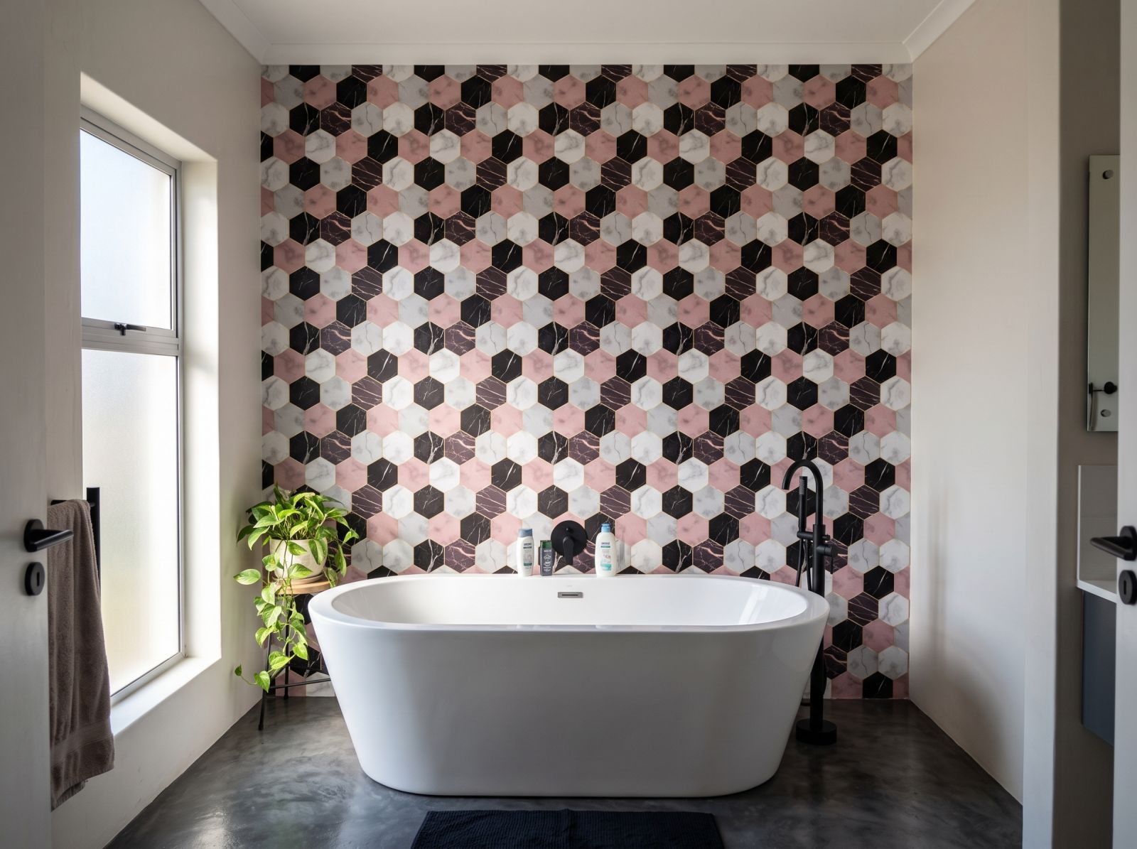 Athena Marble Wallpaper 1 Wallpaper and Wall Murals South Africa Athena Marble Wallpaper shown in a bathroom