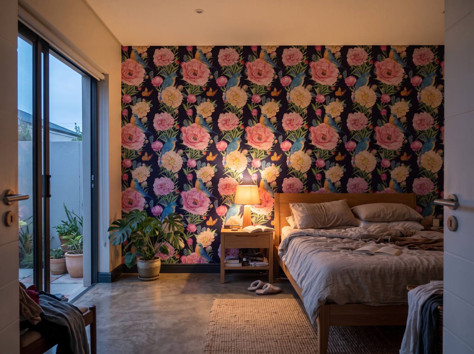 Jacaranda Sweets Wallpaper 3 Wallpaper and Wall Murals South Africa Jacaranda Sweets Wallpaper shown in a bedroom