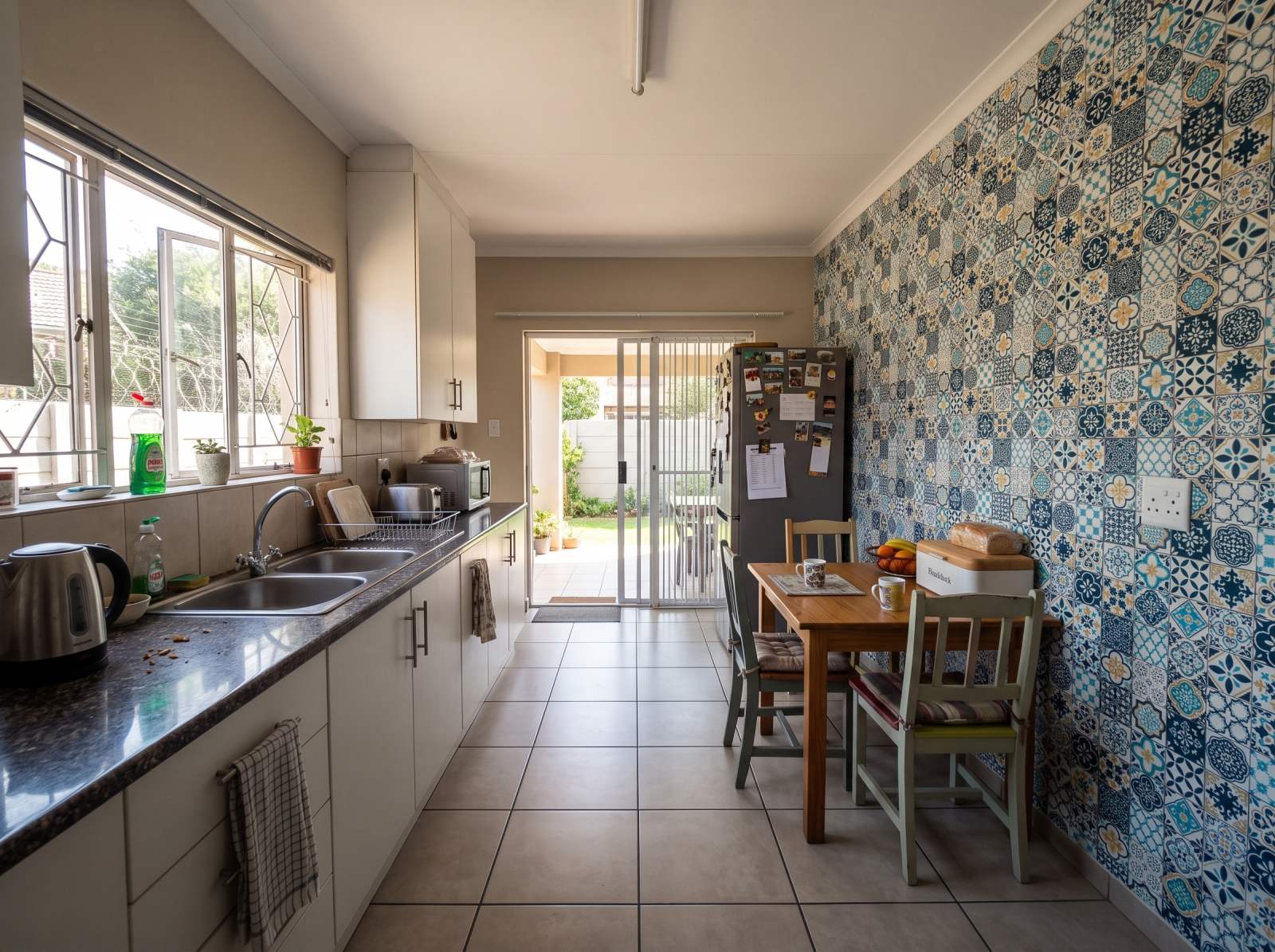 Mito Tile Wallpaper 1 Wallpaper and Wall Murals South Africa Mito Tile Wallpaper shown in a kitchen