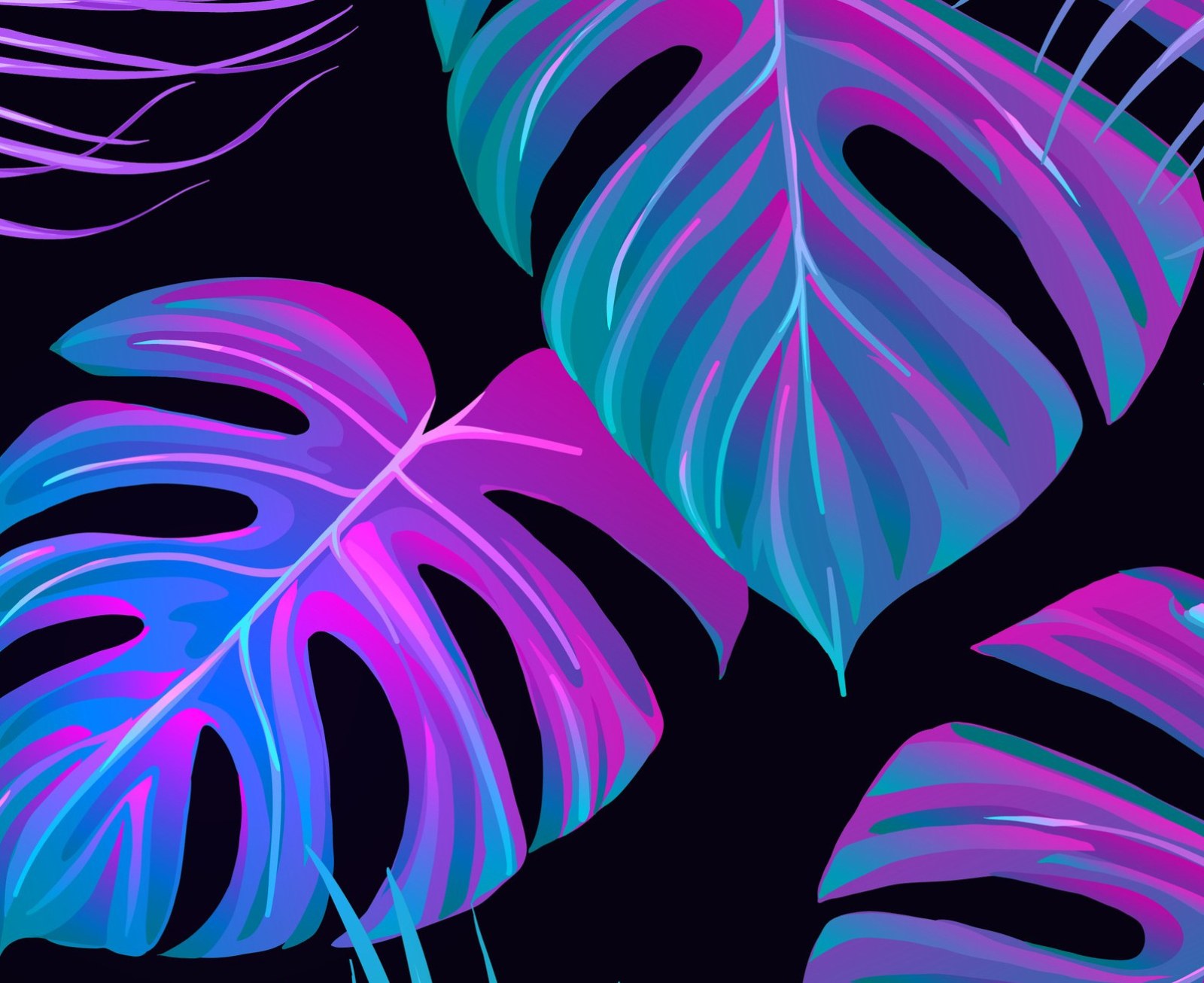 Synthwave Jungle Dark Wallpaper 4 Wallpaper and Wall Murals South Africa Synthwave Jungle Dark Wallpaper close-up showing texture and colour