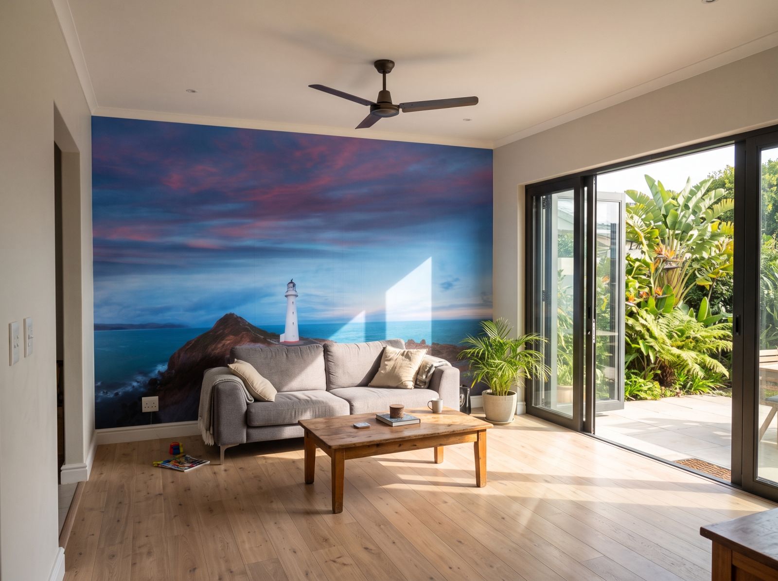 Mural Lighthouse 1 Wallpaper and Wall Murals South Africa Mural Lighthouse shown in a living room