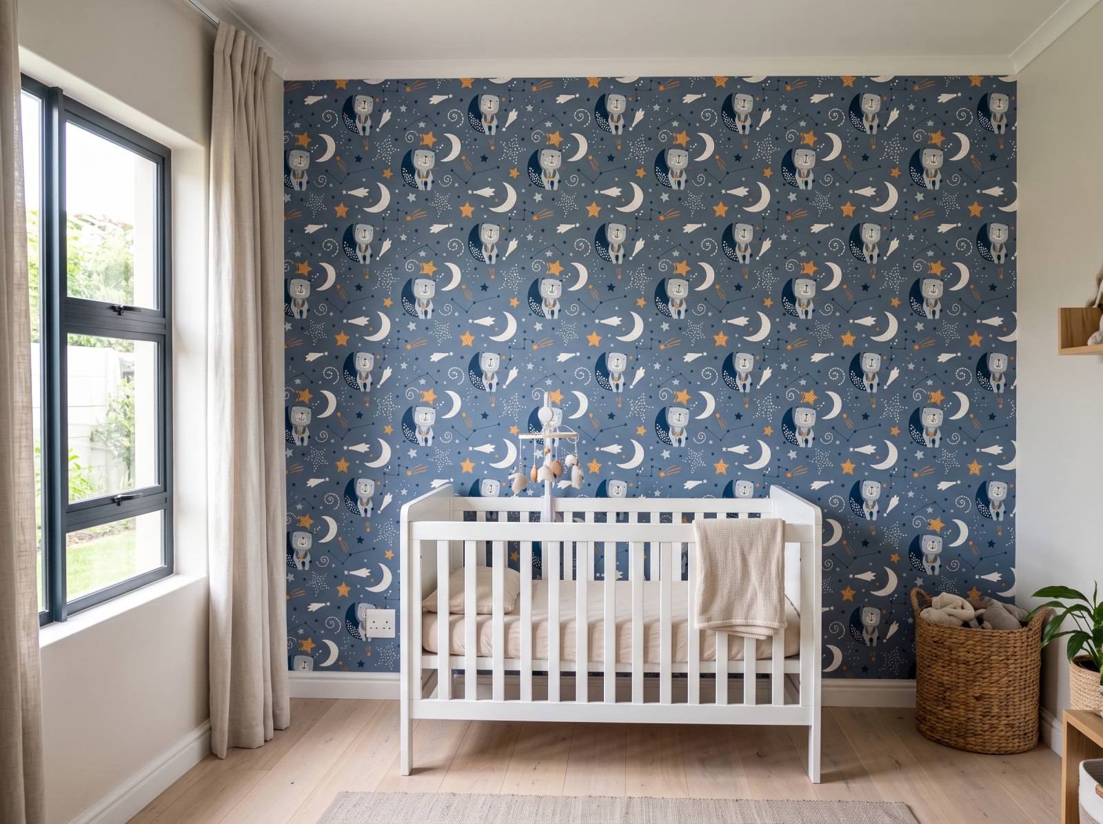 Moonbears Wallpaper 1 Wallpaper and Wall Murals South Africa Moonbears Wallpaper shown in a nursery