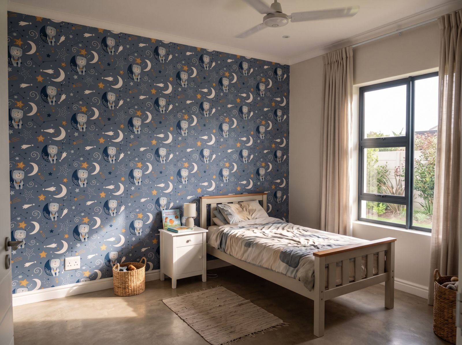 Moonbears Wallpaper 3 Wallpaper and Wall Murals South Africa Moonbears Wallpaper shown in a bedroom