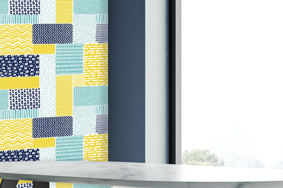 Boho Patchwork Summer Wallpaper 4 Wallpaper and Wall Murals South Africa Boho Patchwork Summer Wallpaper close-up showing texture and colour