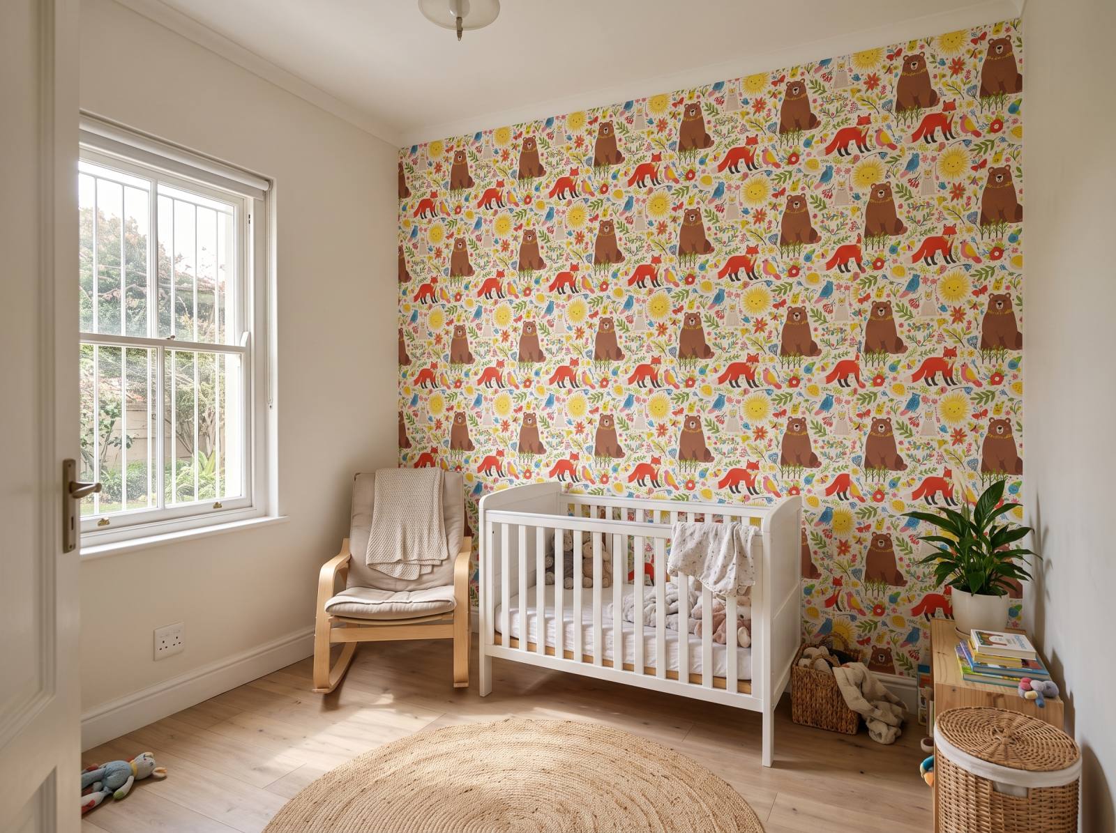 Mr Yogi Wallpaper 1 Wallpaper and Wall Murals South Africa Mr Yogi Wallpaper shown in a nursery