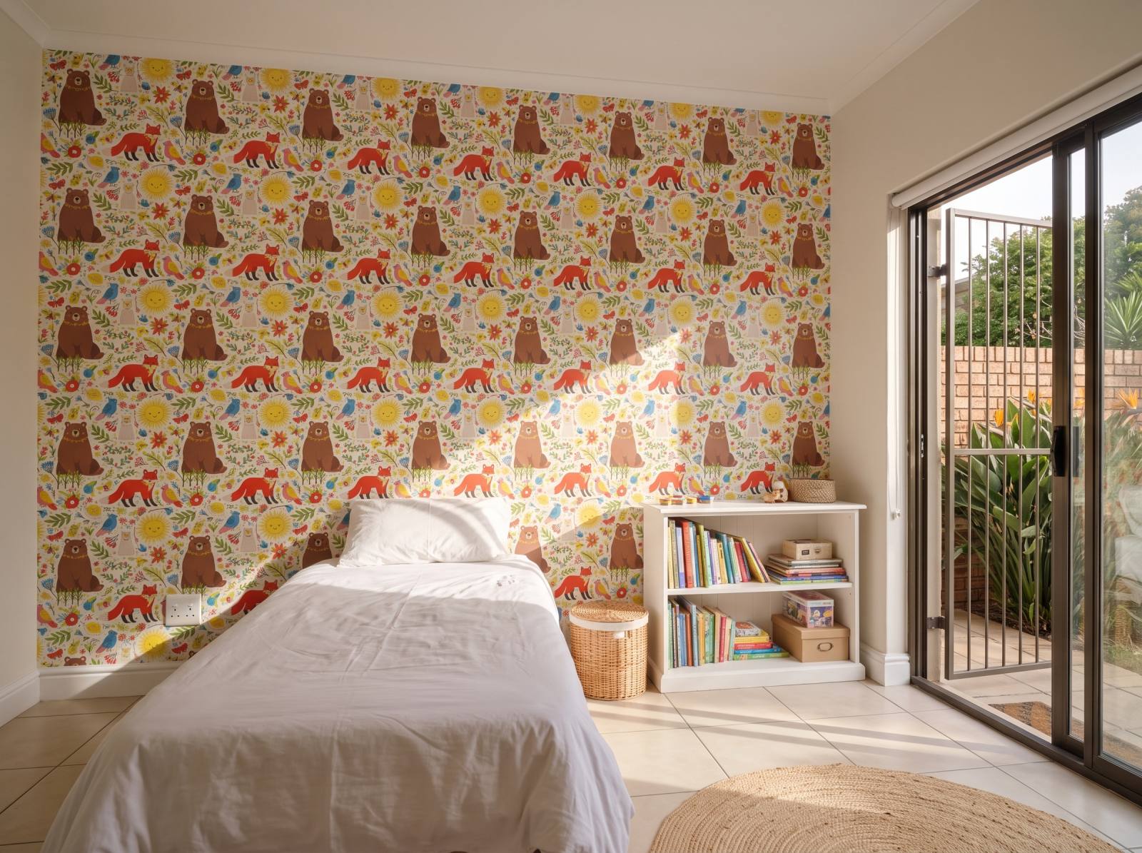 Mr Yogi Wallpaper 3 Wallpaper and Wall Murals South Africa Mr Yogi Wallpaper shown in a bedroom