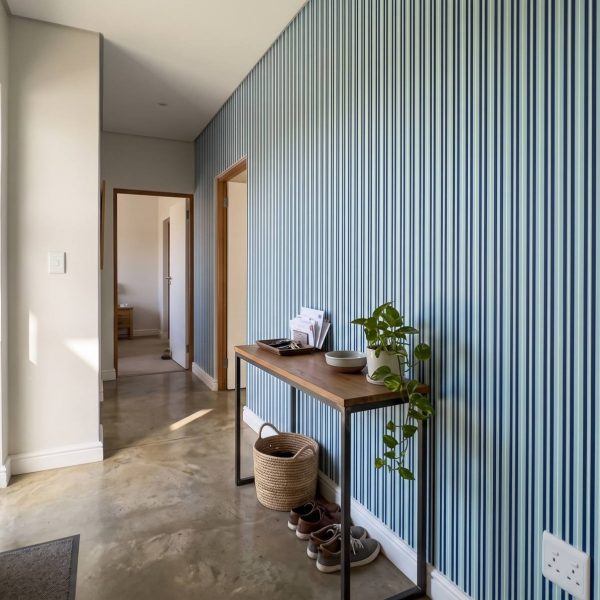 Blue Mirage Stripes Wallpaper